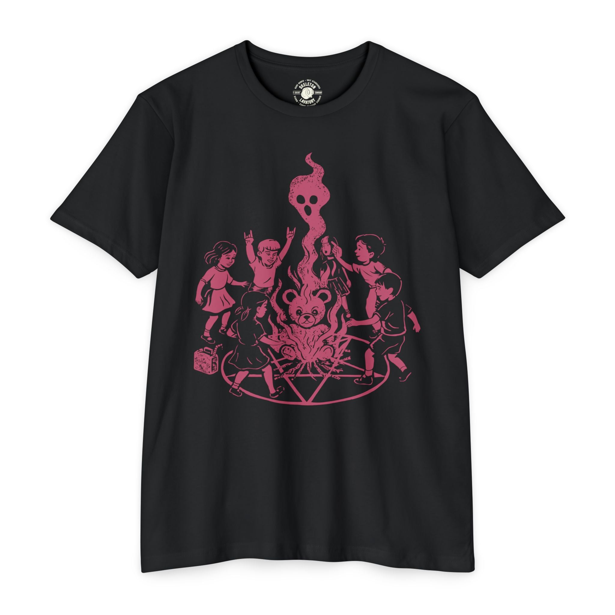 "Let's Start A Cult" Graphic Tee | Creepy Campfire Occult T-Shirt, Next Level 6210 Fitted Top, Vintage Pastel Grunge, Retro Dark Humor Shirt