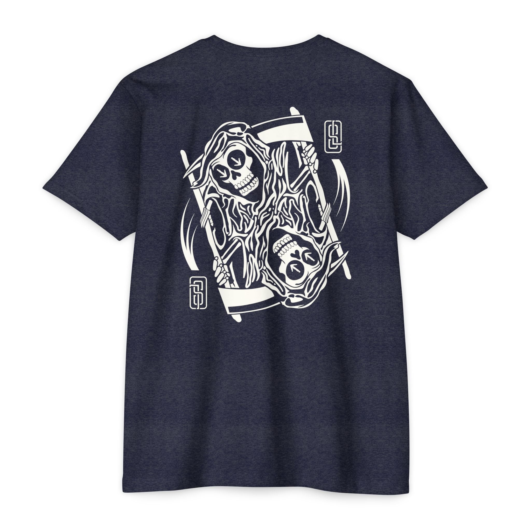 "Ouroboros" Grim Reaper Playing Card Graphic Tee - Gothic Tattoo Flash Skeleton Premium Next Level 6210 T-Shirt
