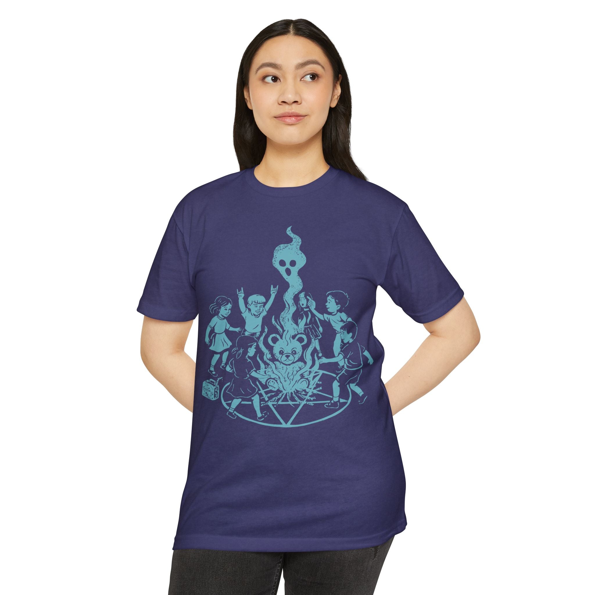 "Let's Start A Cult" Graphic Tee | Creepy Campfire Occult T-Shirt, Next Level 6210 Fitted Top, Vintage Pastel Grunge, Retro Dark Humor Shirt