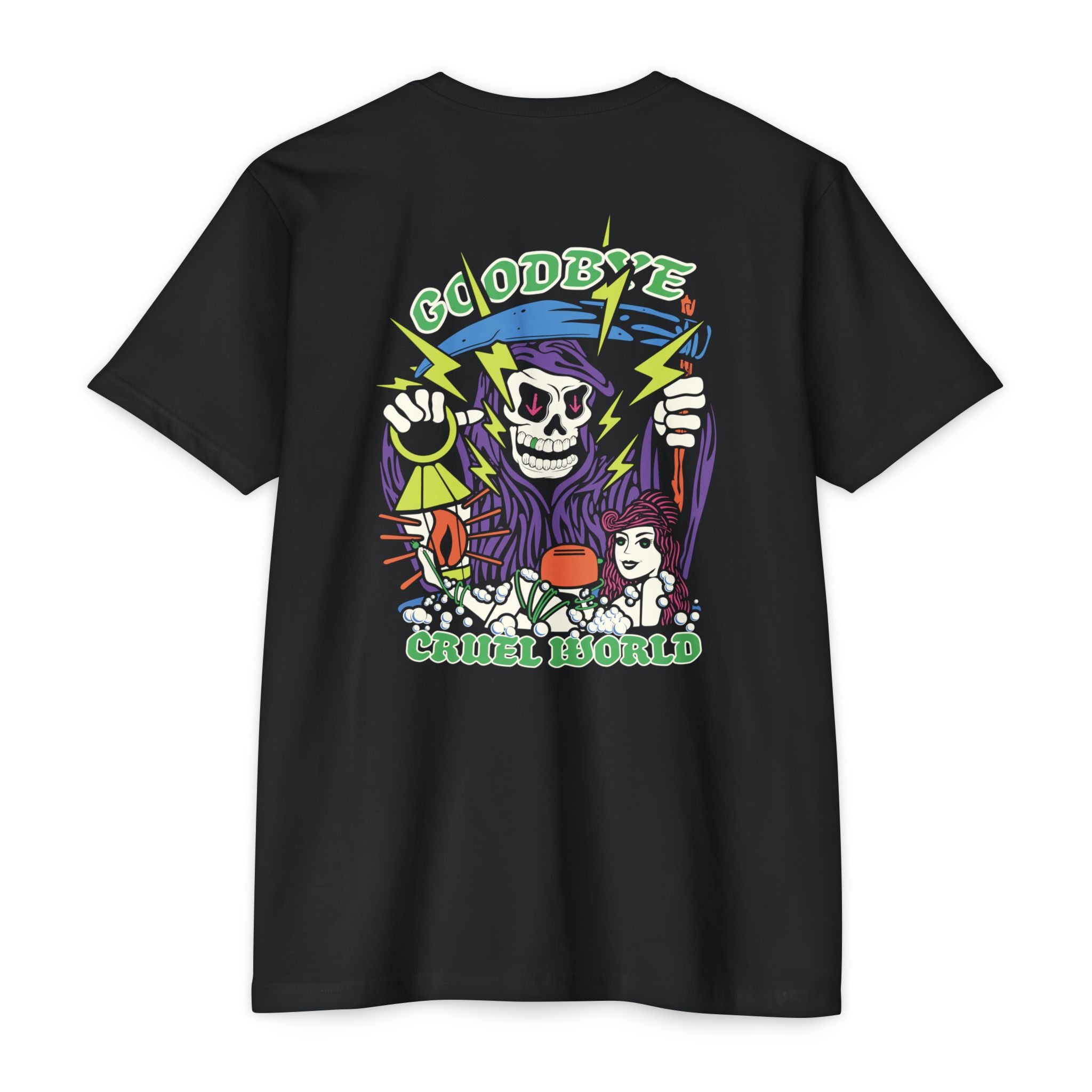 Goodbye Cruel World | Next Level 6210 Premium CVC T-Shirt | Goodbye Cruel World Edgy Streetwear Back Print Top