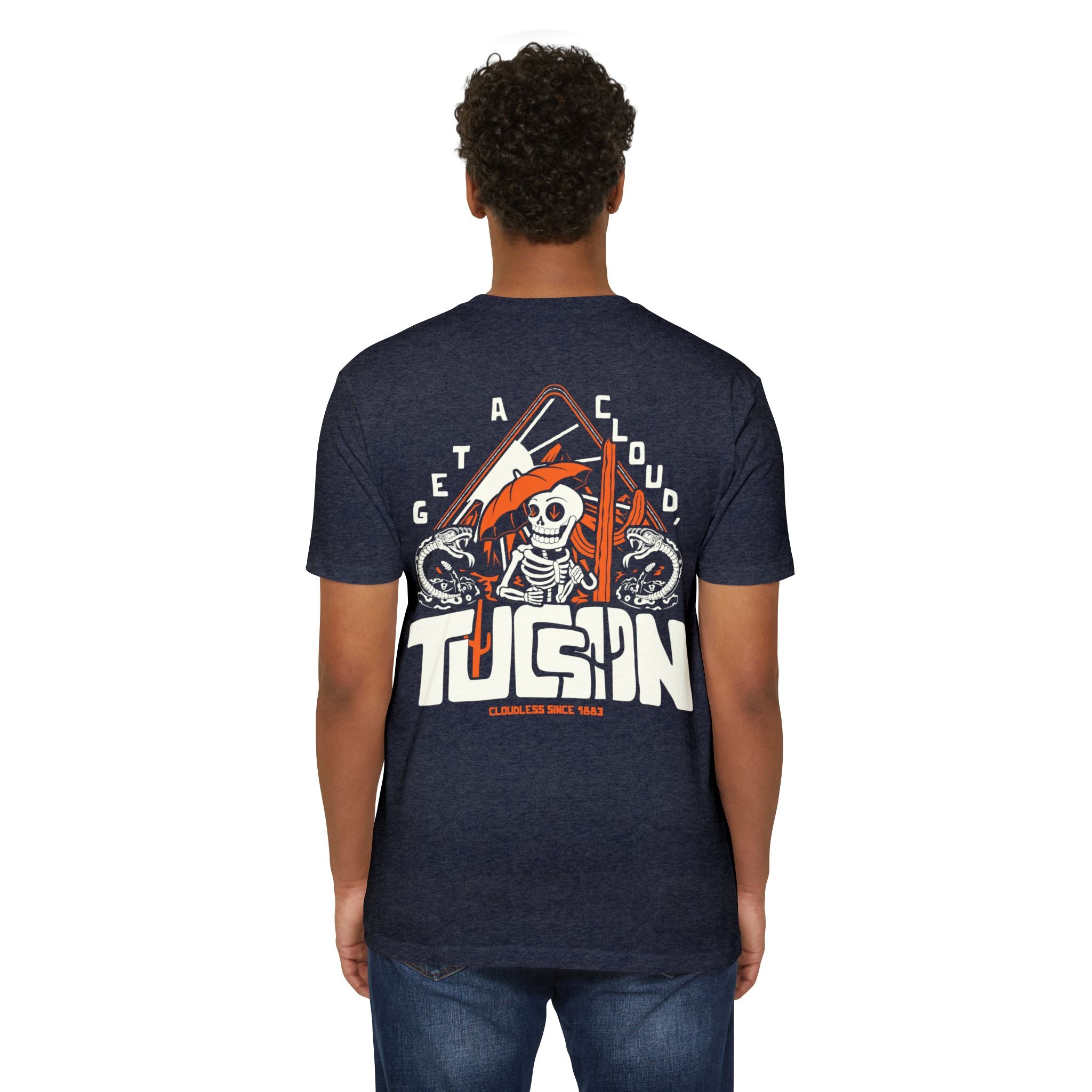 "Get a Cloud, Tucson" Graphic Tee | Retro Desert Rattlesnake T-Shirt, Next Level 6210 Fitted Top, Southwest Souvenir Vintage Grunge Tee