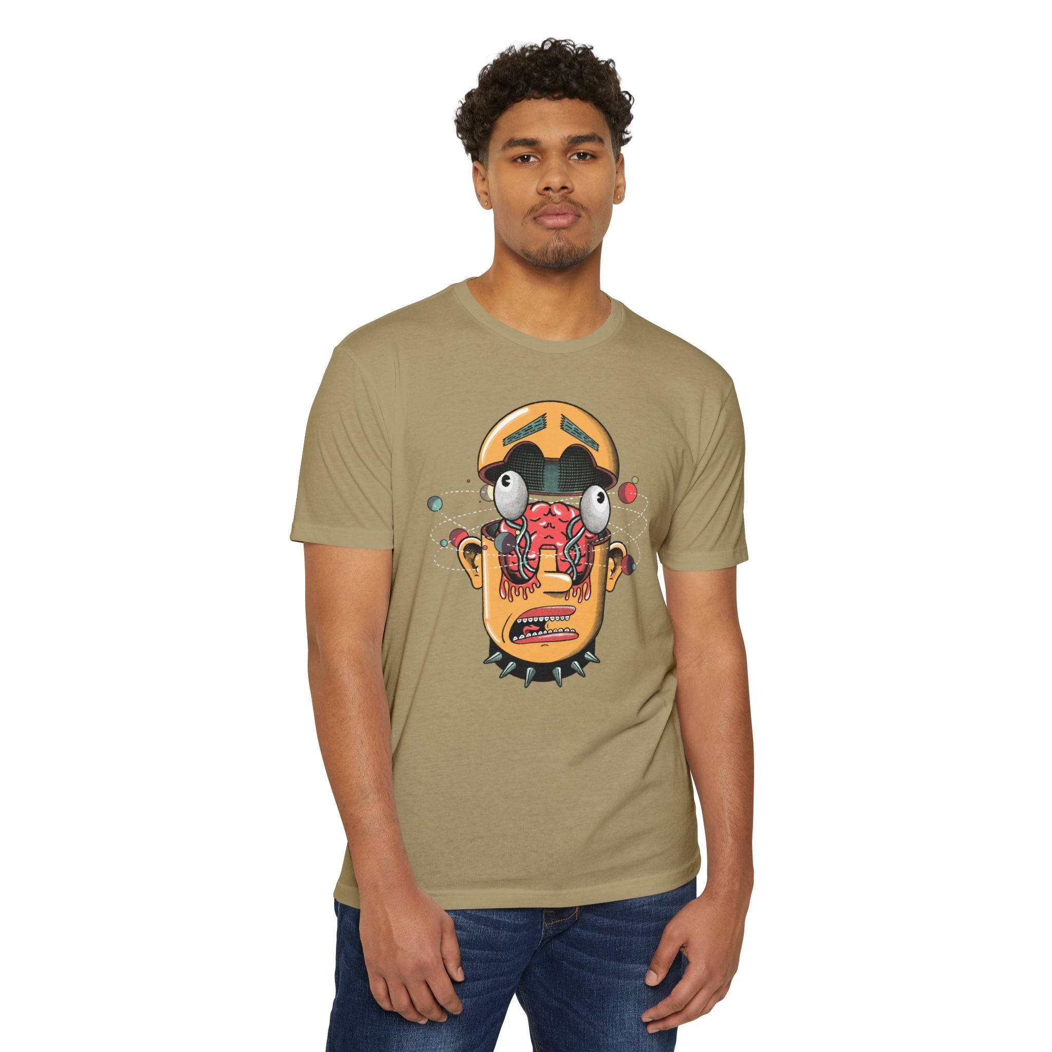 "The Center Cannot Hold" Cosmic Brain Sci-Fi Punk Graphic Tee - Trippy Existential Streetwear & Premium Next Level 6210 Shirt