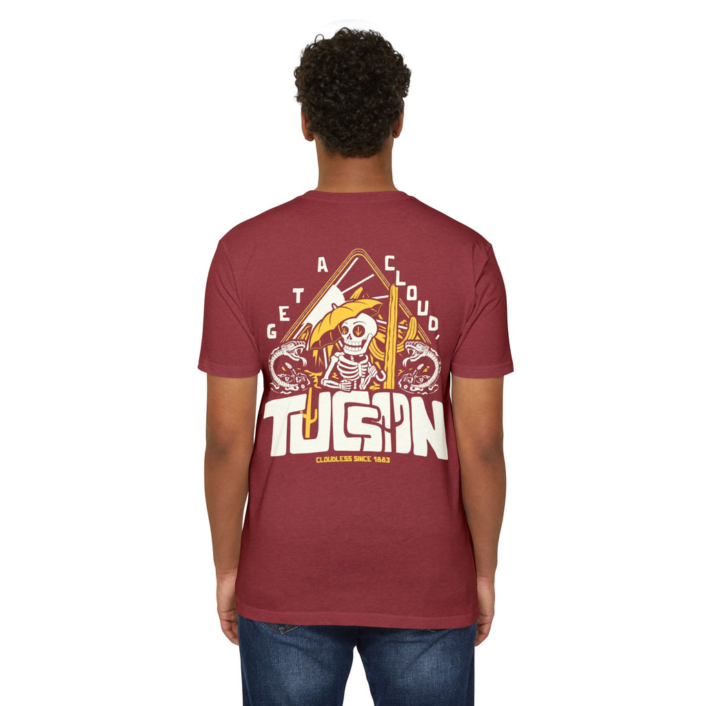 "Get a Cloud, Tucson" Graphic Tee | Retro Desert Rattlesnake T-Shirt, Next Level 6210 Fitted Top, Southwest Souvenir Vintage Grunge Tee