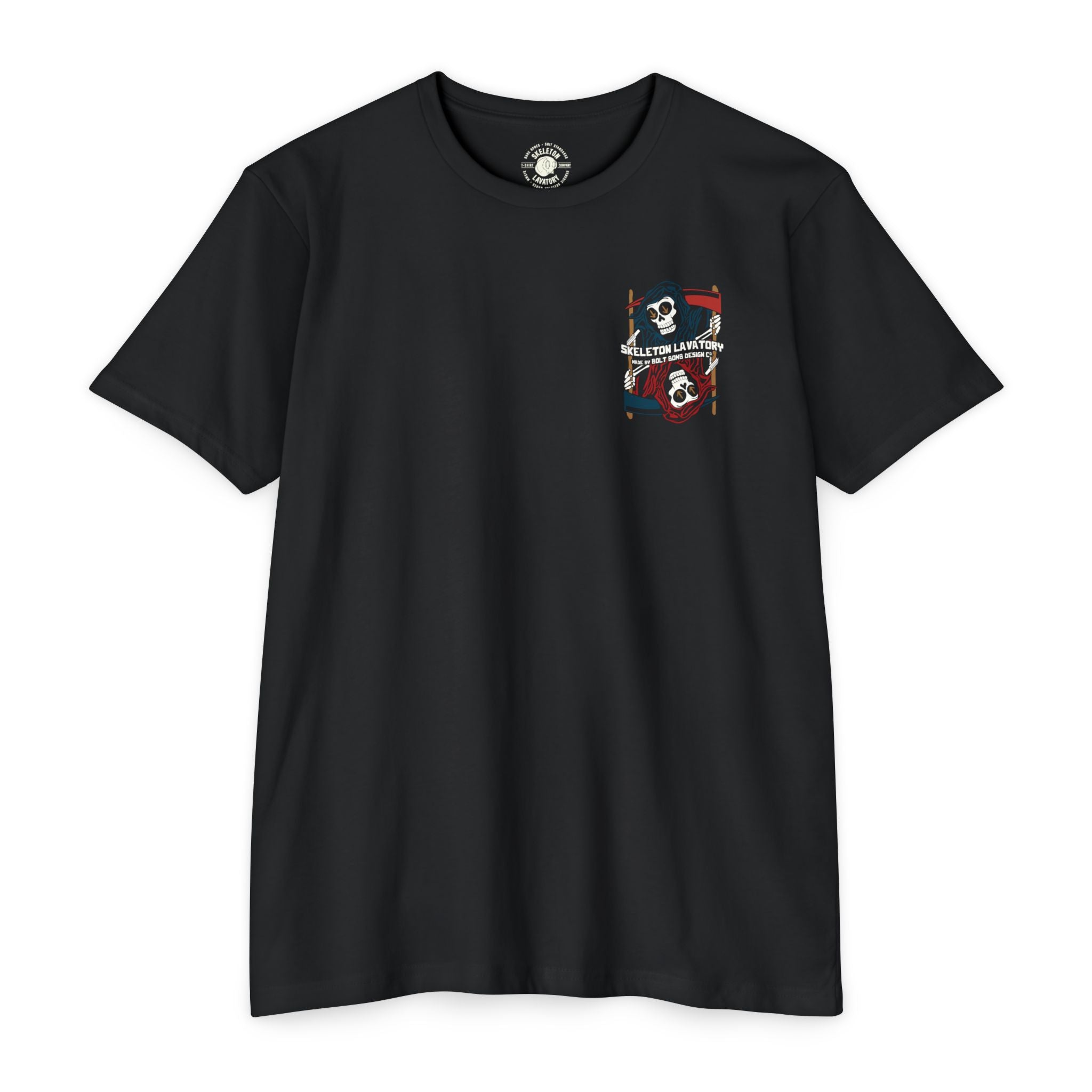 "Ouroboros" Grim Reaper Playing Card Graphic Tee - Gothic Tattoo Flash Skeleton Premium Next Level 6210 T-Shirt