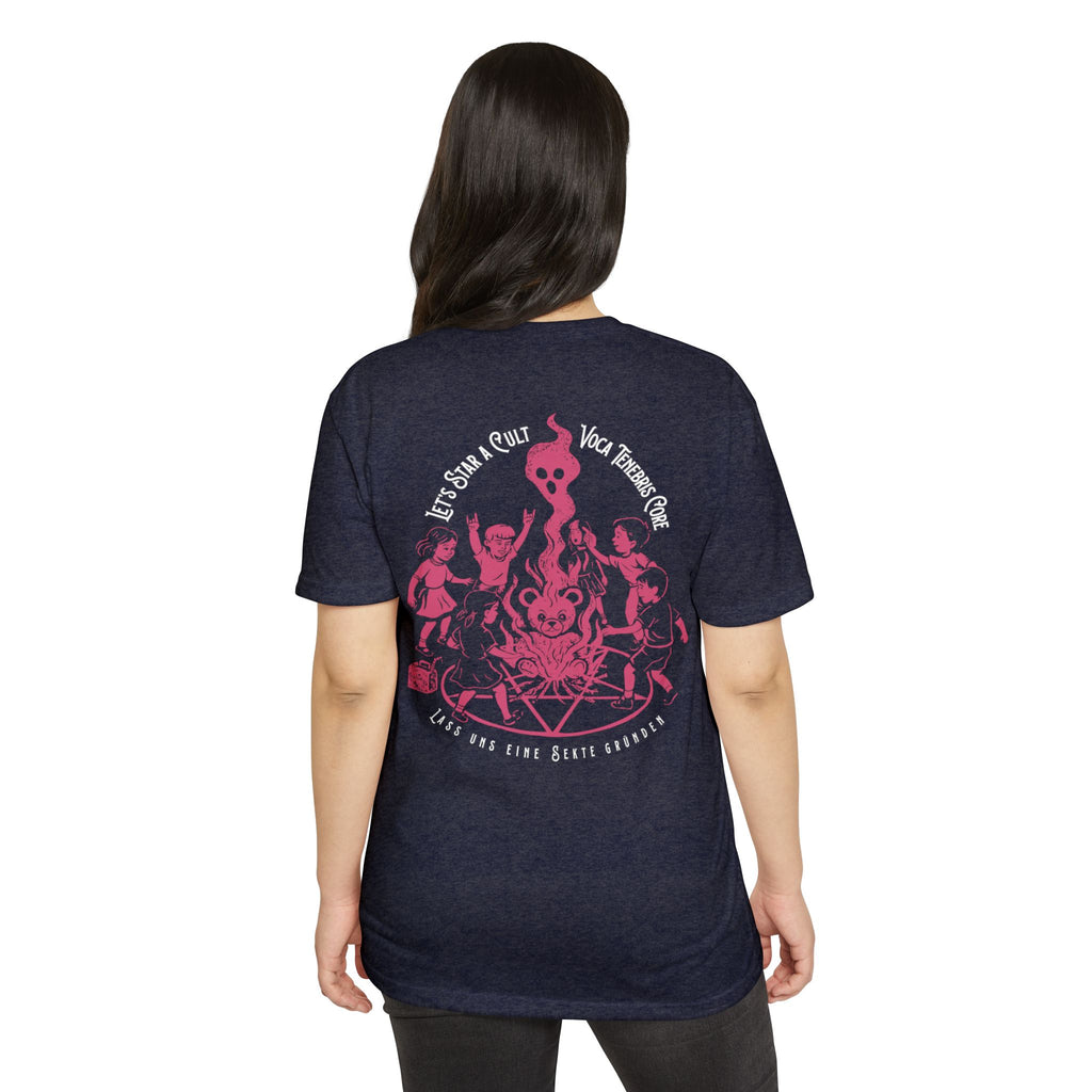 Let's Start A Cult Graphic Tee | Creepy Campfire Occult T-Shirt, Next Level 6210 Fitted Top, Vintage Pastel Grunge, Retro Dark Humor Shirt