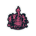 "Let's Start a Cult" Retro Occult Kids Vinyl Sticker - Funny Dark Humor Creepy Cute Ghost Die-Cut Decal