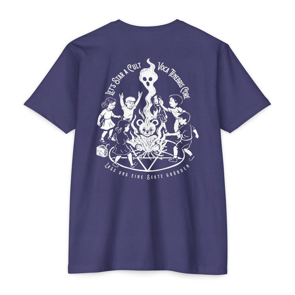 Let's Start A Cult Graphic Tee | Creepy Campfire Occult T-Shirt, Next Level 6210 Fitted Top, Vintage Pastel Grunge, Retro Dark Humor Shirt