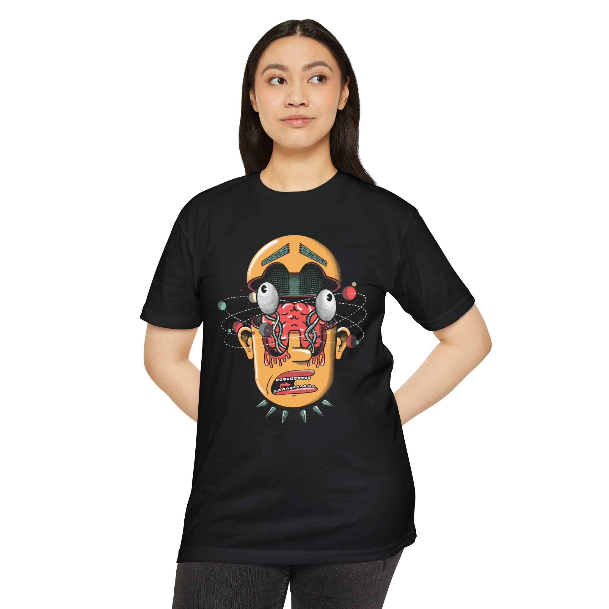 "The Center Cannot Hold" Cosmic Brain Sci-Fi Punk Graphic Tee - Trippy Existential Streetwear & Premium Next Level 6210 Shirt