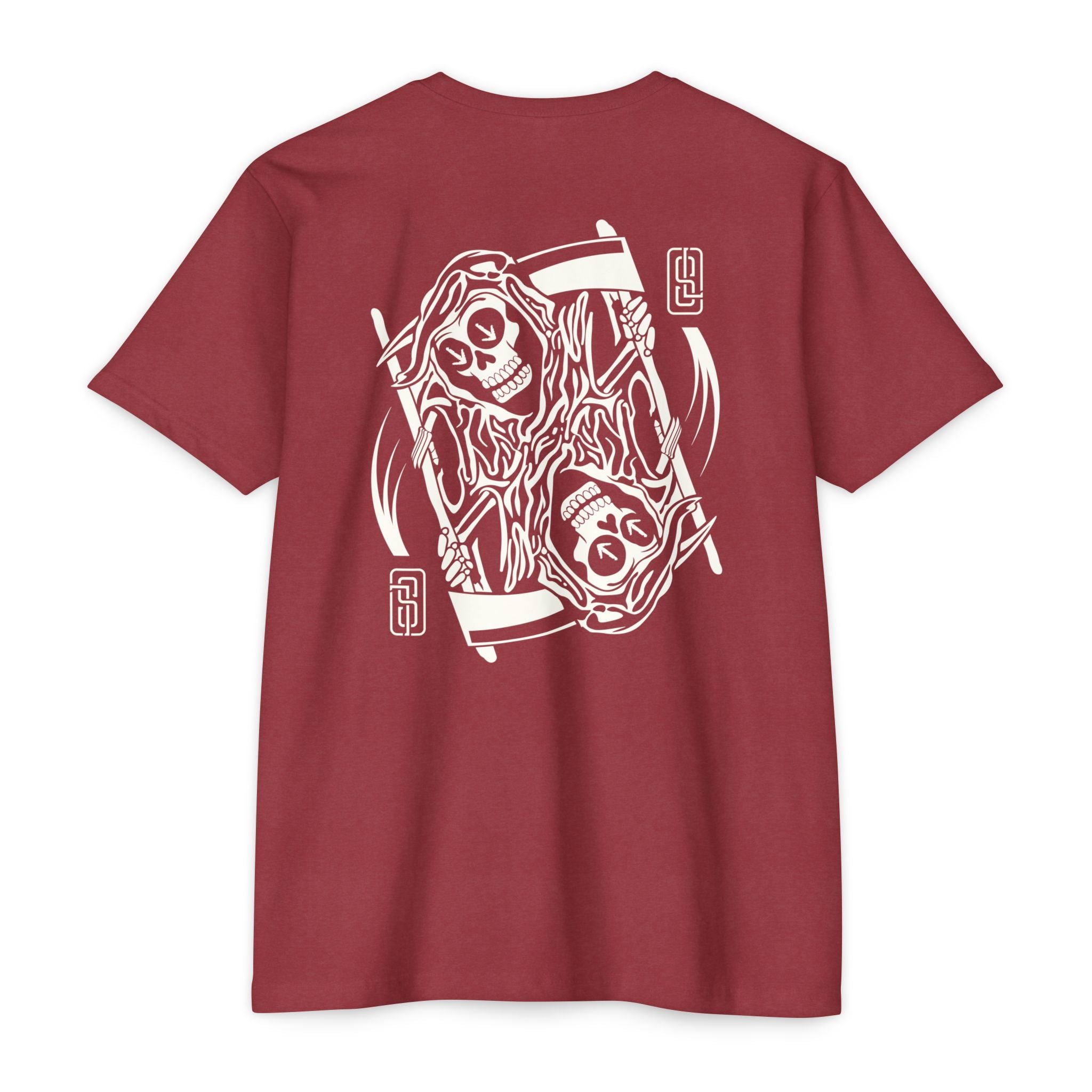 "Ouroboros" Grim Reaper Playing Card Graphic Tee - Gothic Tattoo Flash Skeleton Premium Next Level 6210 T-Shirt