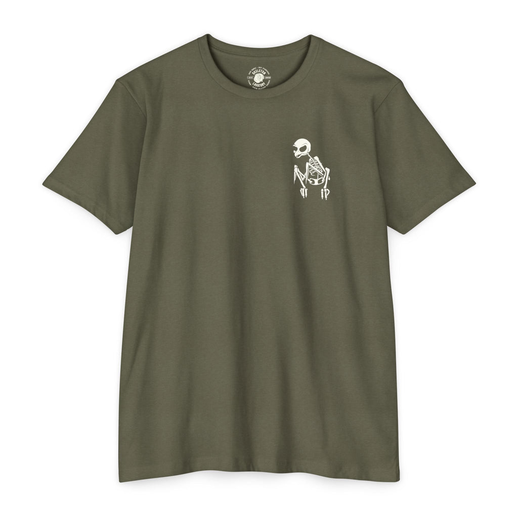 If You Can't Live, Die | Next Level 6210 Premium CVC T-Shirt | Memento Mori Occult Aesthetic Streetwear Back Print Top