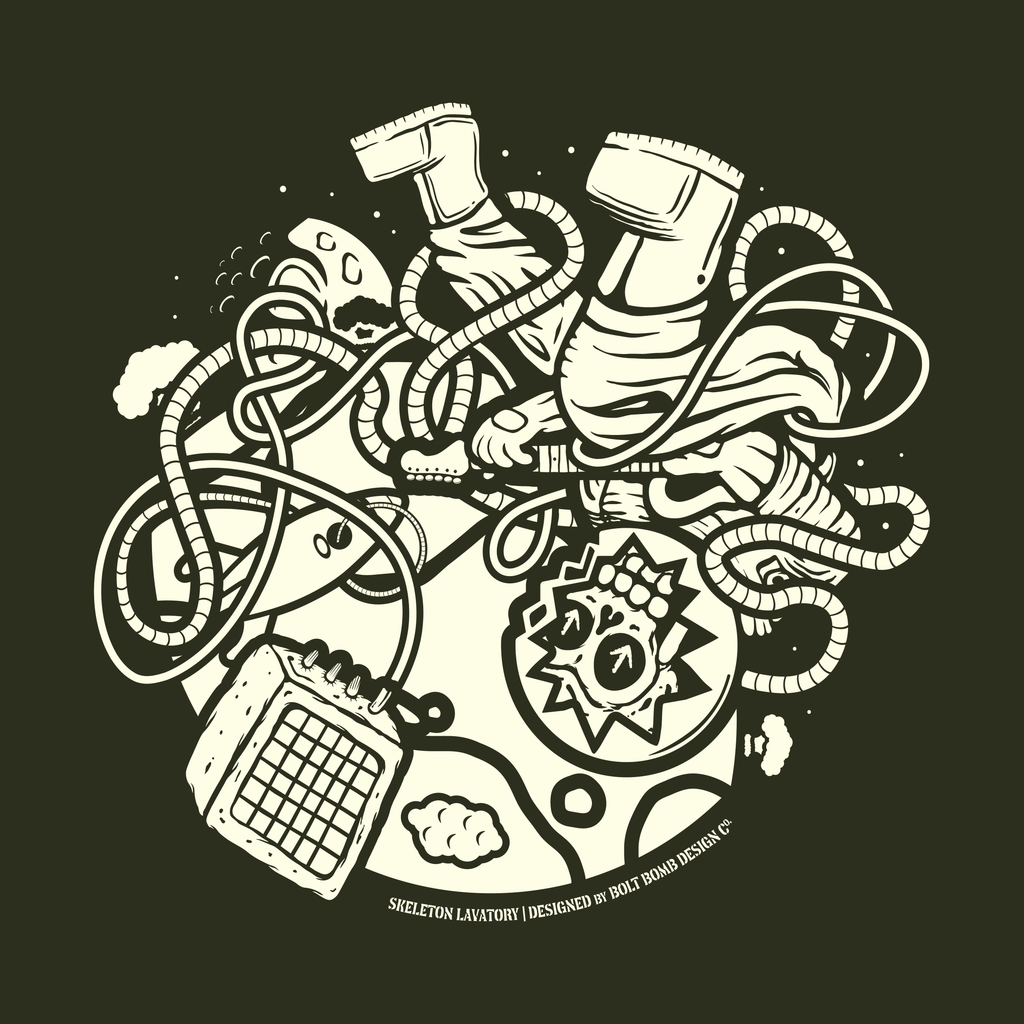 Rock n' Roll Won't Save The World | Retro Space Skeleton Graphic Tee | Next Level 6210 Premium CVC T-Shirt | Spooky Astronaut Aesthetic Heavyweight Streetwear Back Print Top