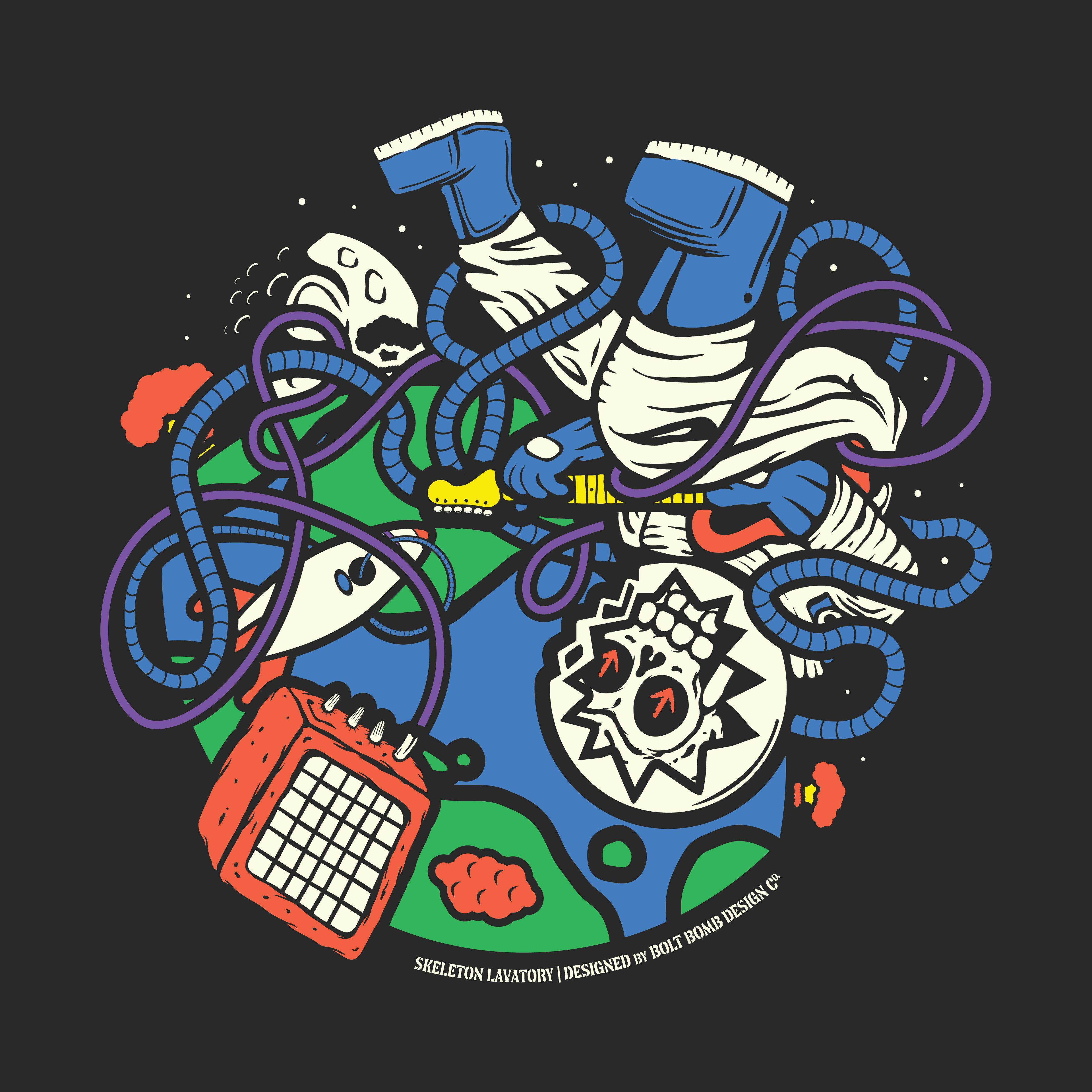 Rock n' Roll Won't Save The World | Retro Space Skeleton Graphic Tee | Next Level 6210 Premium CVC T-Shirt | Spooky Astronaut Aesthetic Heavyweight Streetwear Back Print Top