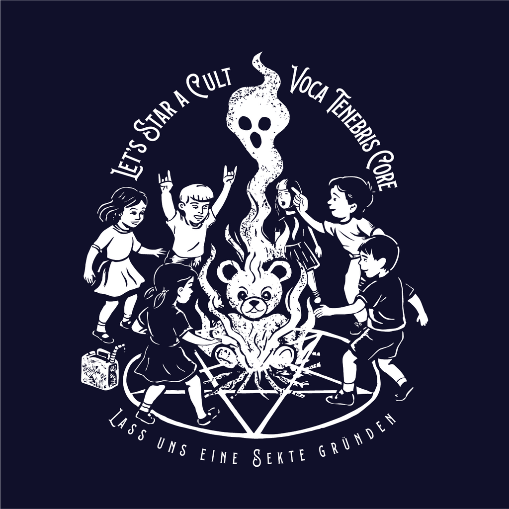 Let's Start A Cult Graphic Tee | Creepy Campfire Occult T-Shirt, Next Level 6210 Fitted Top, Vintage Pastel Grunge, Retro Dark Humor Shirt