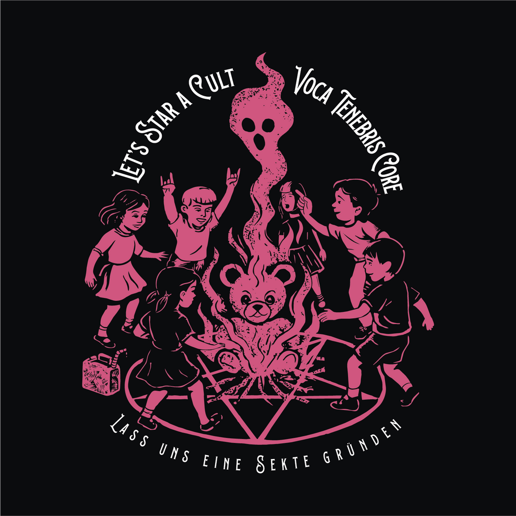 Let's Start A Cult Graphic Tee | Creepy Campfire Occult T-Shirt, Next Level 6210 Fitted Top, Vintage Pastel Grunge, Retro Dark Humor Shirt