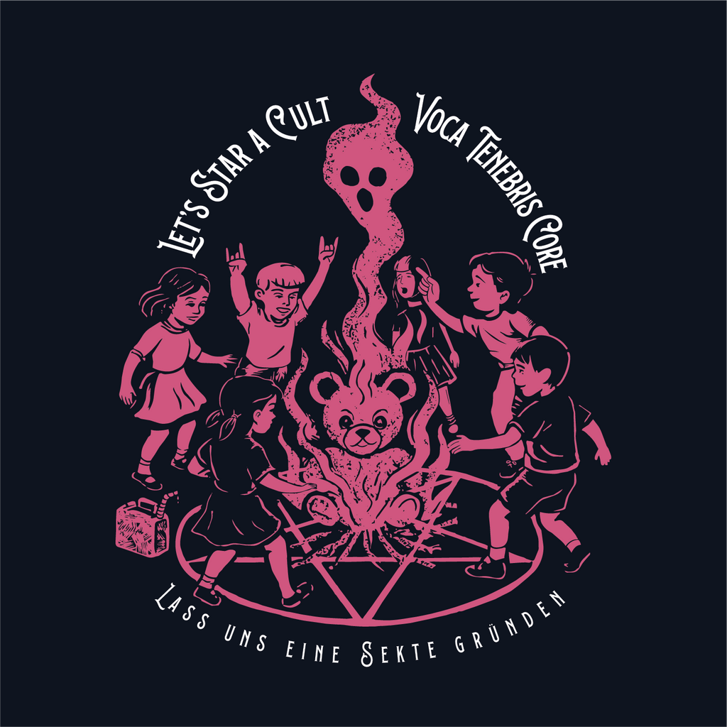Let's Start A Cult Graphic Tee | Creepy Campfire Occult T-Shirt, Next Level 6210 Fitted Top, Vintage Pastel Grunge, Retro Dark Humor Shirt