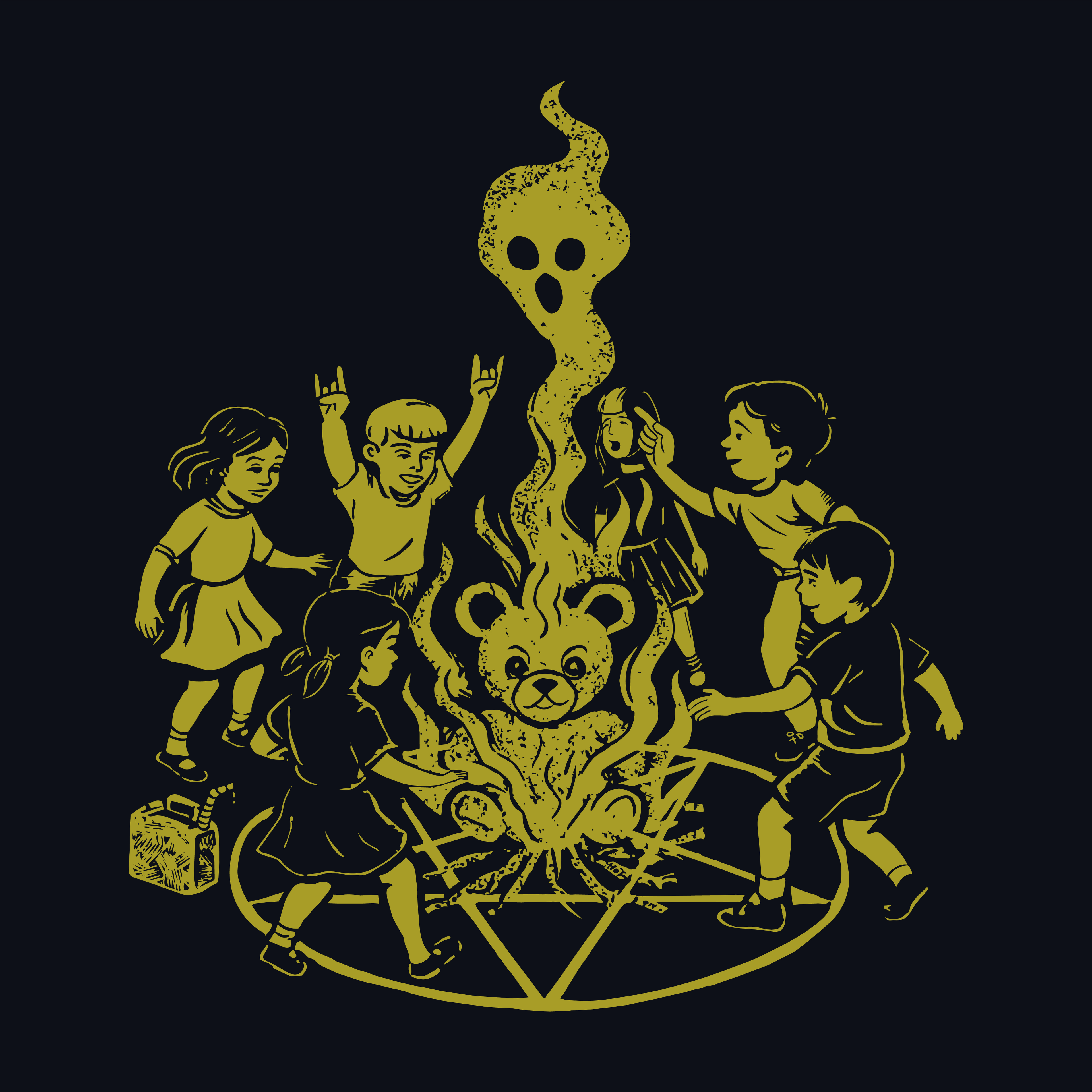 "Let's Start A Cult" Graphic Tee | Creepy Campfire Occult T-Shirt, Next Level 6210 Fitted Top, Vintage Pastel Grunge, Retro Dark Humor Shirt