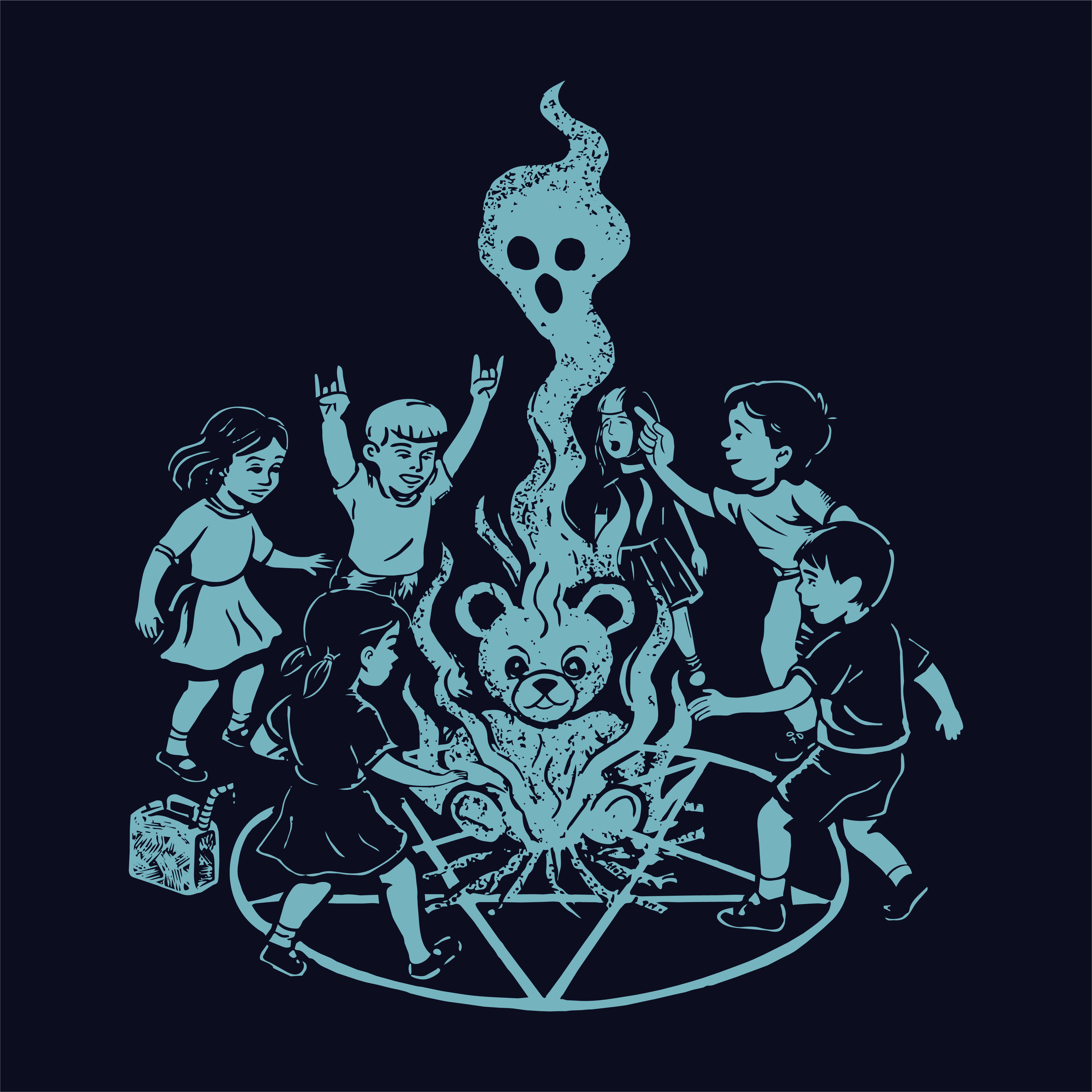 "Let's Start A Cult" Graphic Tee | Creepy Campfire Occult T-Shirt, Next Level 6210 Fitted Top, Vintage Pastel Grunge, Retro Dark Humor Shirt