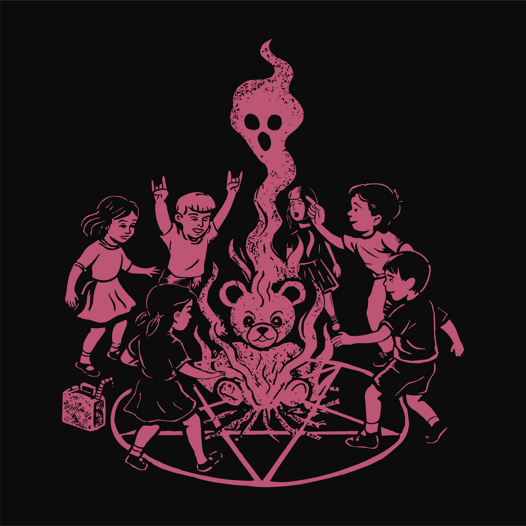 "Let's Start A Cult" Graphic Tee | Creepy Campfire Occult T-Shirt, Next Level 6210 Fitted Top, Vintage Pastel Grunge, Retro Dark Humor Shirt