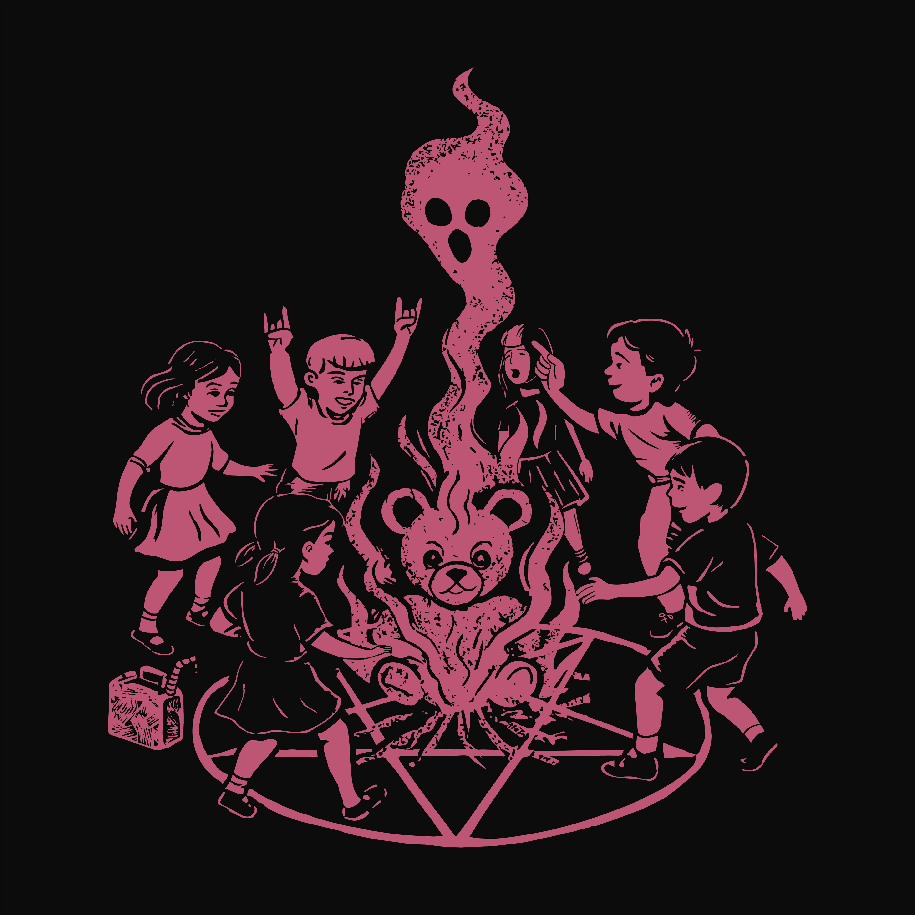"Let's Start A Cult" Graphic Tee | Creepy Campfire Occult T-Shirt, Next Level 6210 Fitted Top, Vintage Pastel Grunge, Retro Dark Humor Shirt