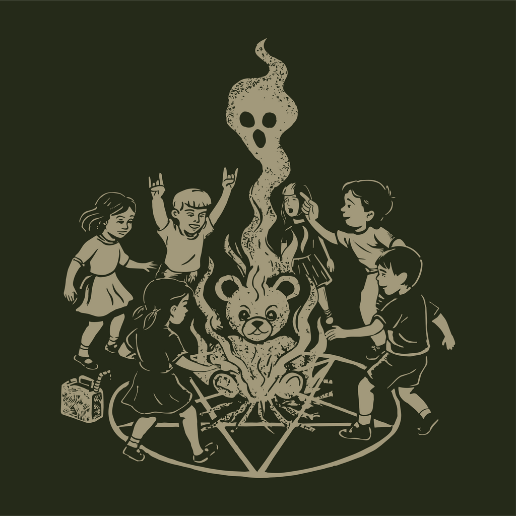"Let's Start A Cult" Graphic Tee | Creepy Campfire Occult T-Shirt, Next Level 6210 Fitted Top, Vintage Pastel Grunge, Retro Dark Humor Shirt