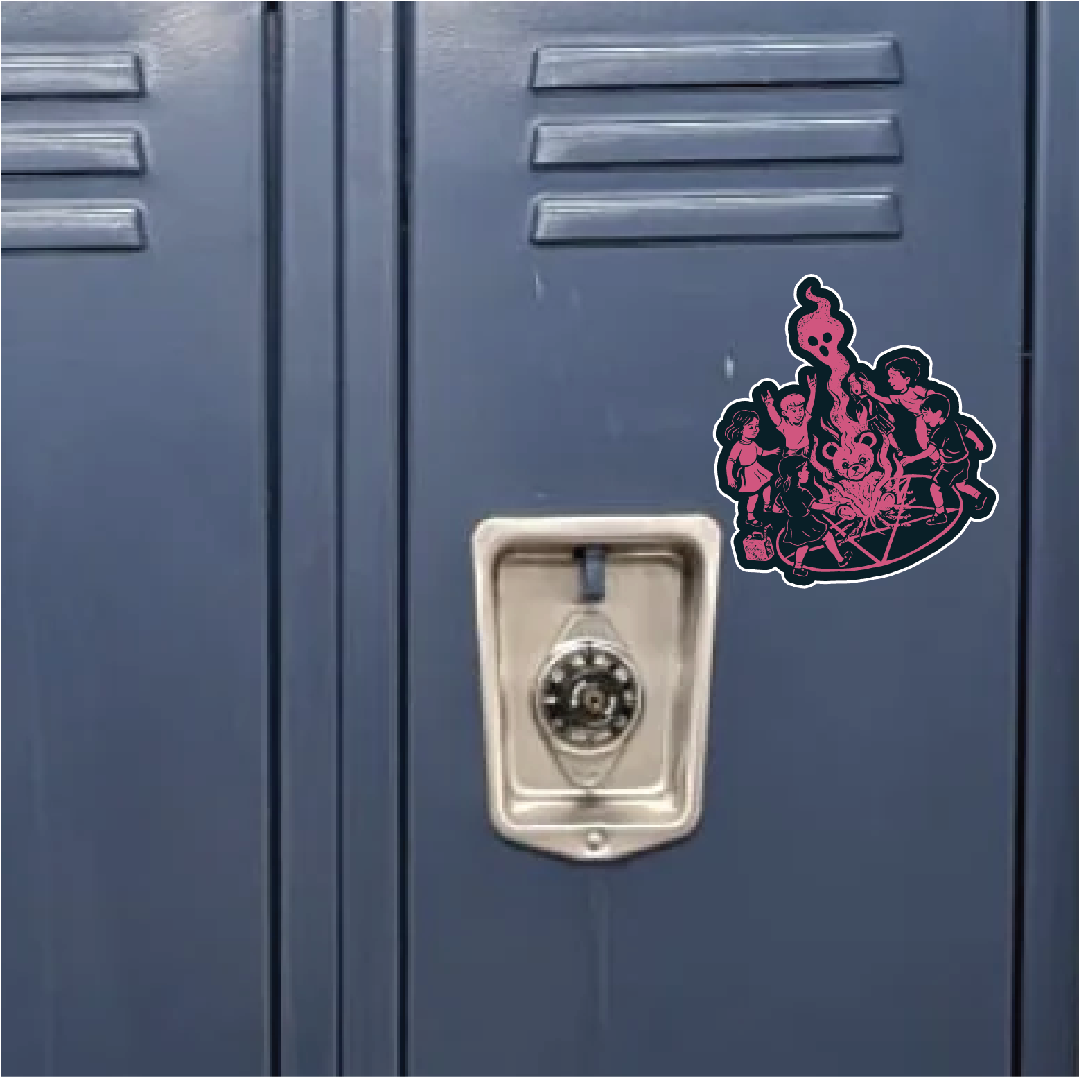"Let's Start a Cult" Retro Occult Kids Vinyl Sticker - Funny Dark Humor Creepy Cute Ghost Die-Cut Decal