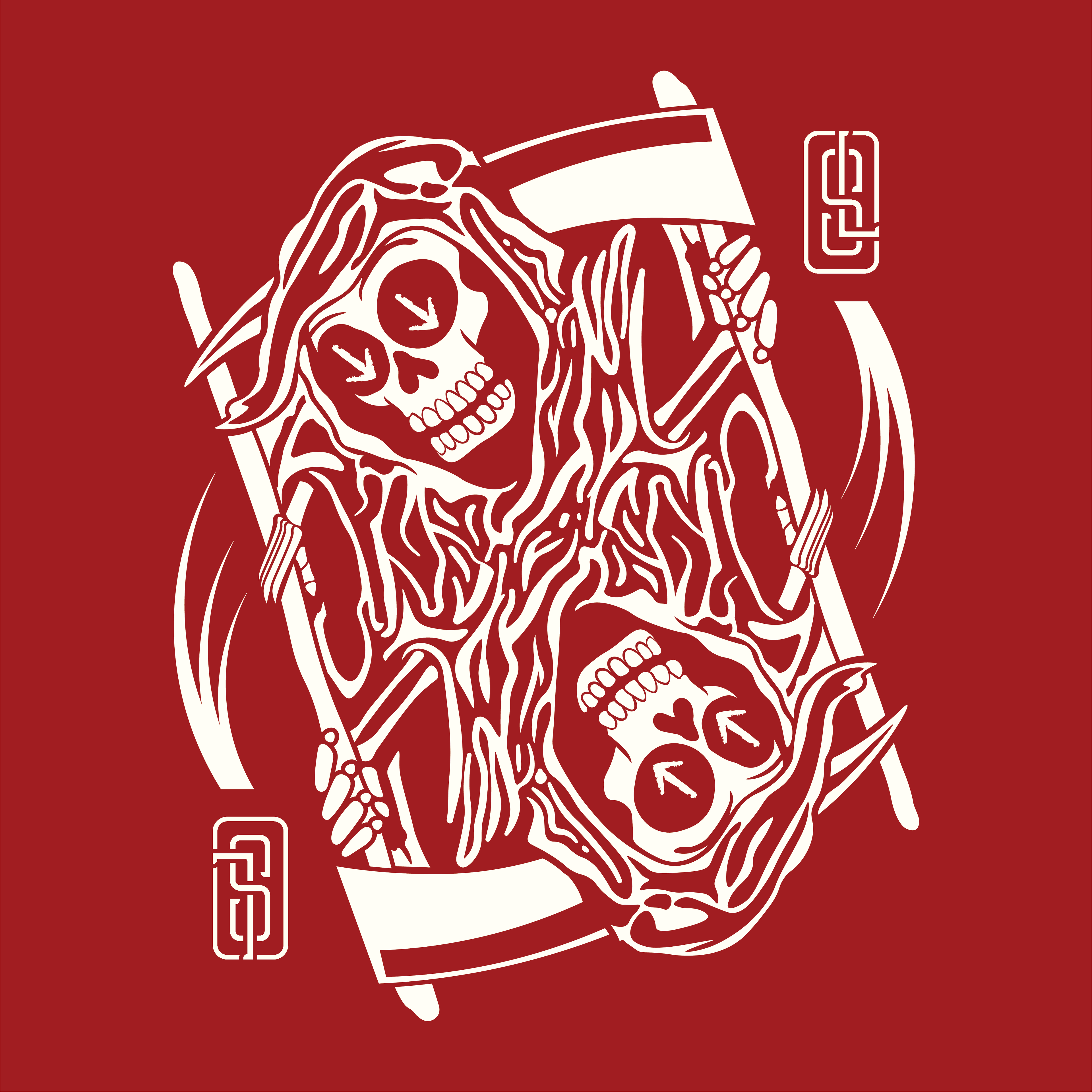"Ouroboros" Grim Reaper Playing Card Graphic Tee - Gothic Tattoo Flash Skeleton Premium Next Level 6210 T-Shirt