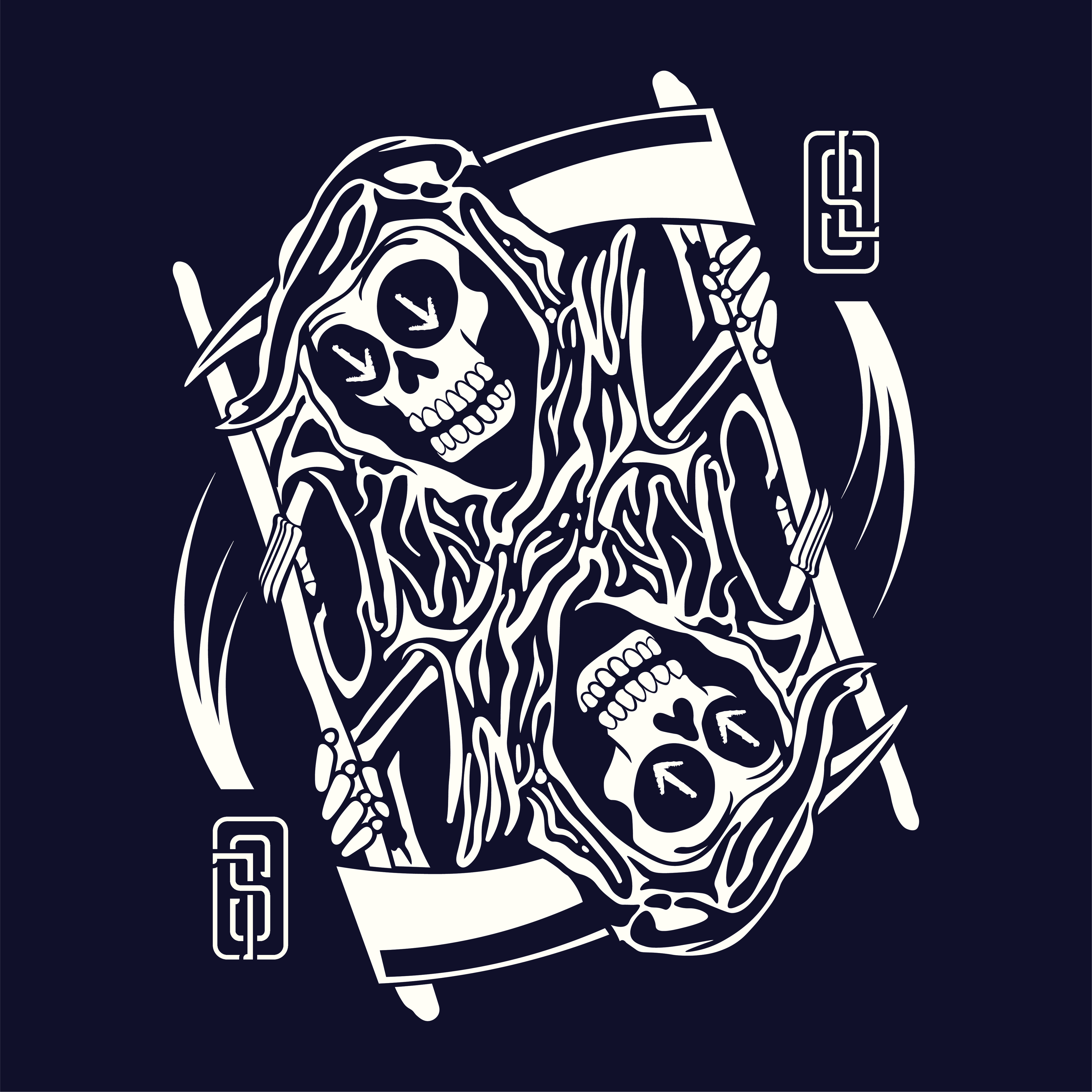 "Ouroboros" Grim Reaper Playing Card Graphic Tee - Gothic Tattoo Flash Skeleton Premium Next Level 6210 T-Shirt