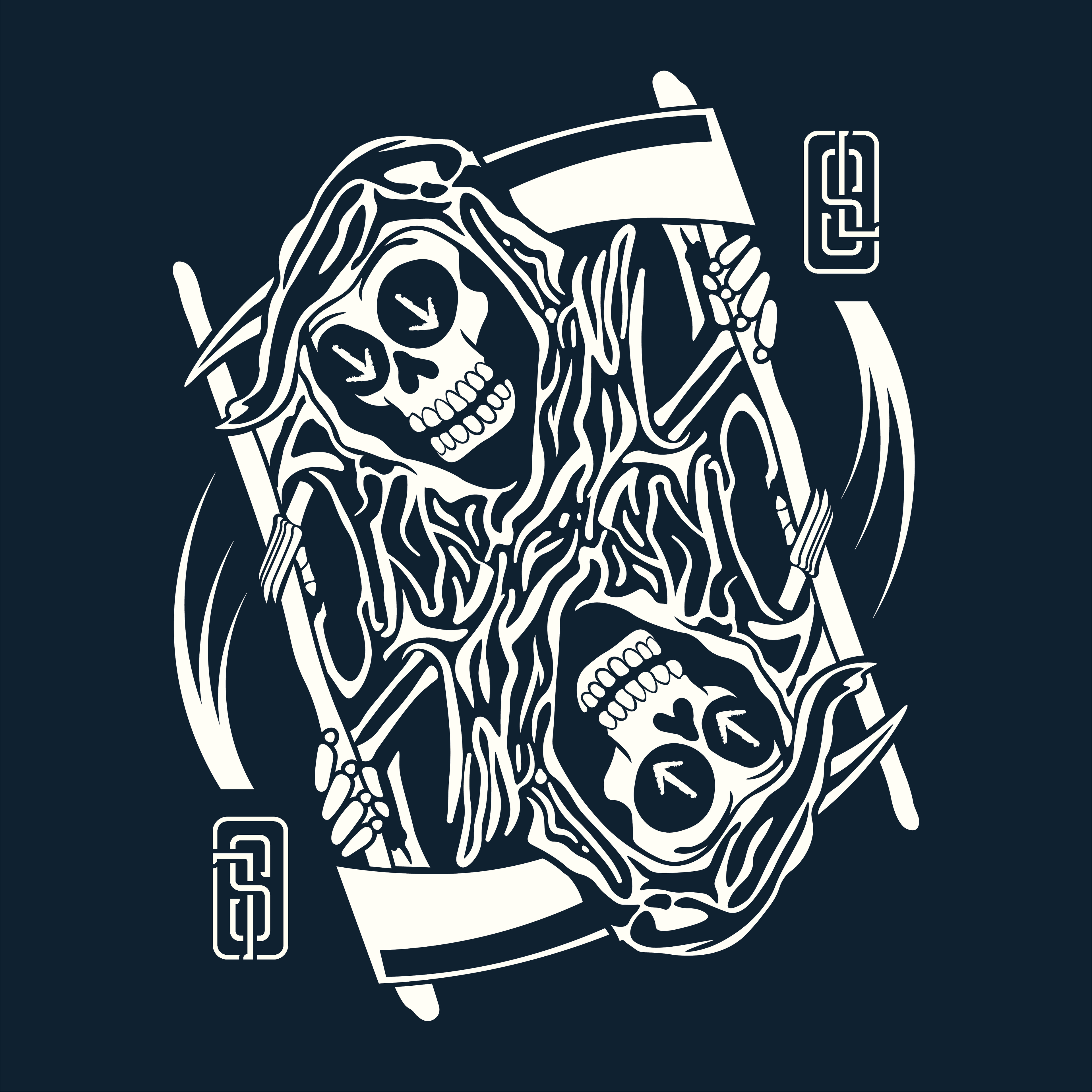 "Ouroboros" Grim Reaper Playing Card Graphic Tee - Gothic Tattoo Flash Skeleton Premium Next Level 6210 T-Shirt