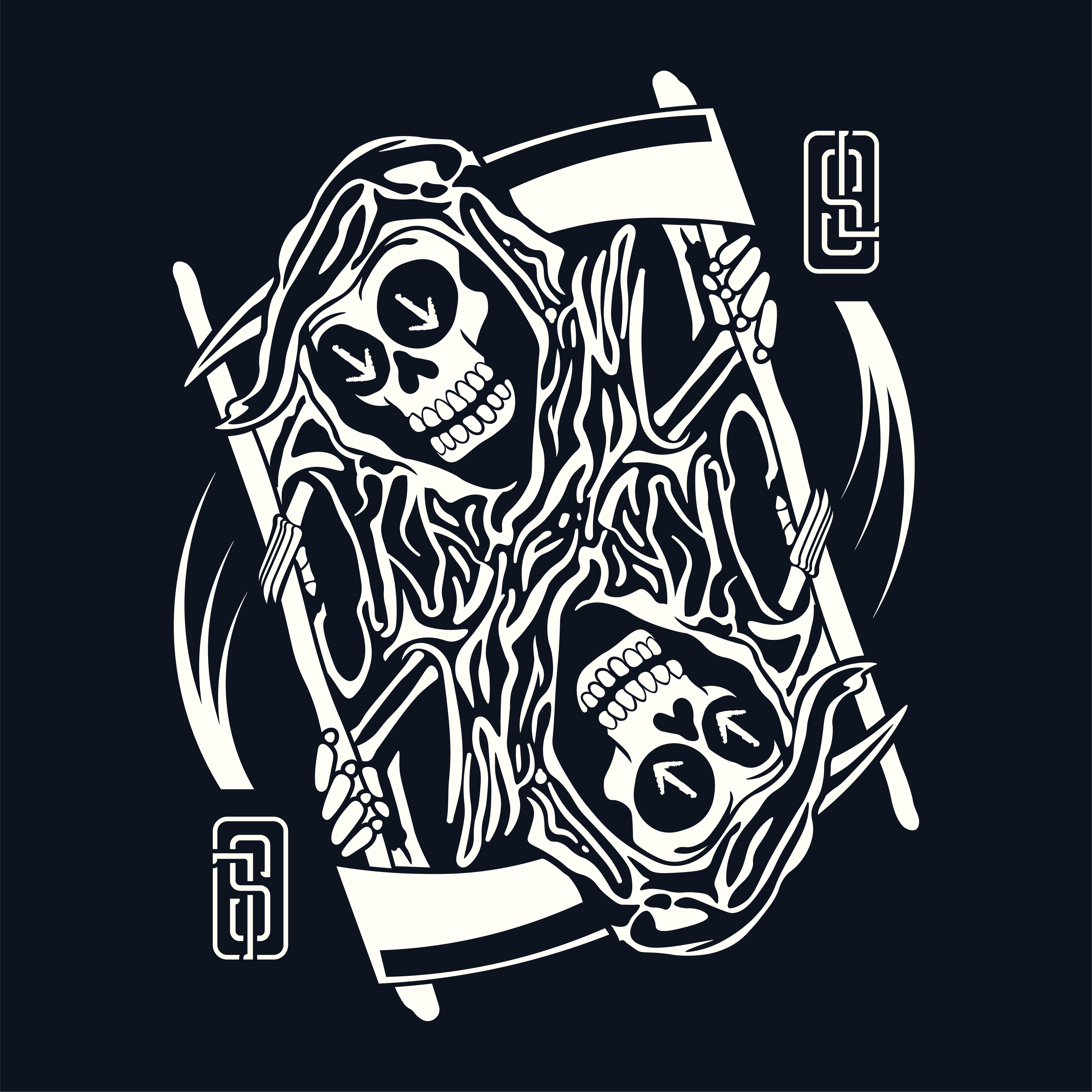 "Ouroboros" Grim Reaper Playing Card Graphic Tee - Gothic Tattoo Flash Skeleton Premium Next Level 6210 T-Shirt