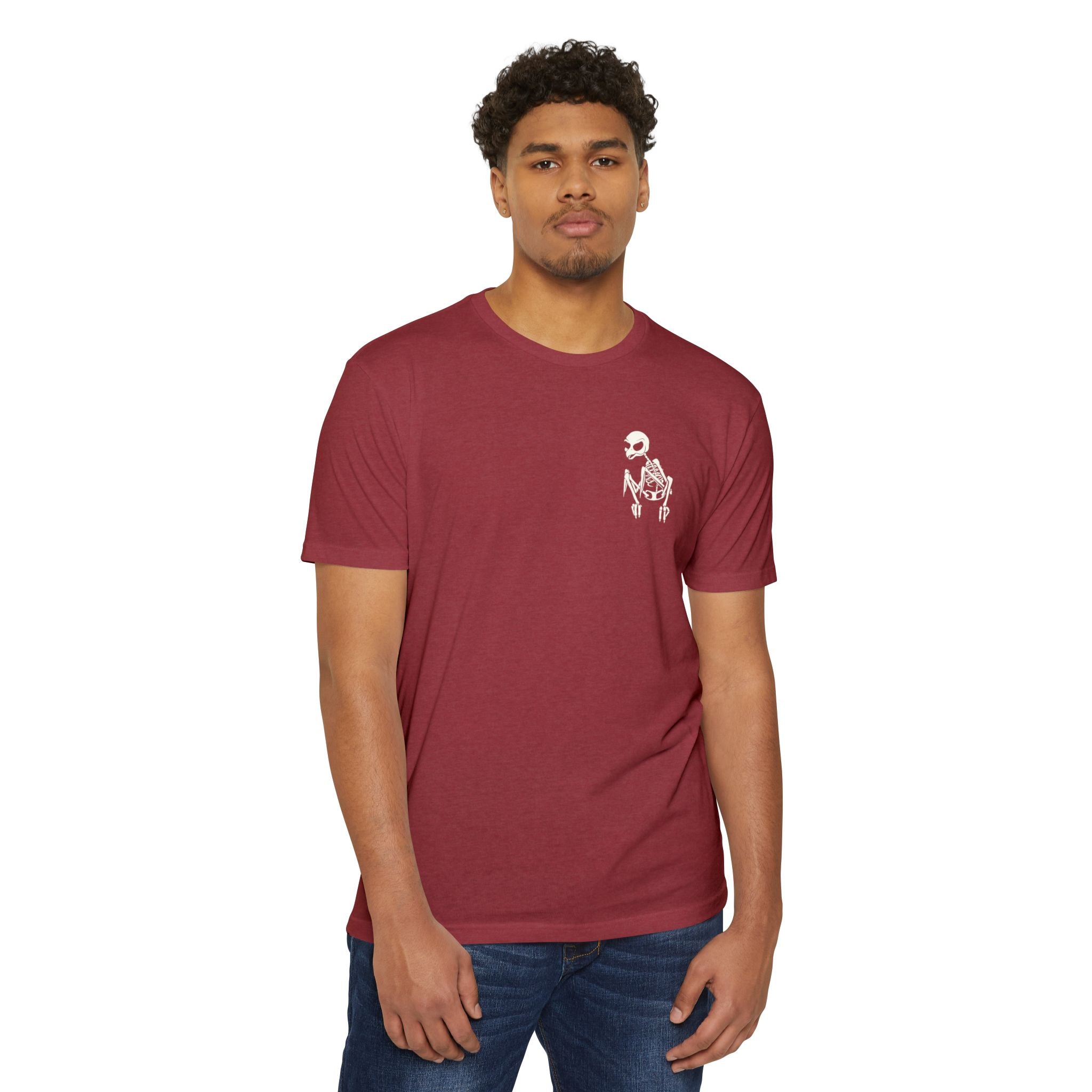 If You Can't Live, Die | Next Level 6210 Premium CVC T-Shirt | Memento Mori Occult Aesthetic Streetwear Back Print Top