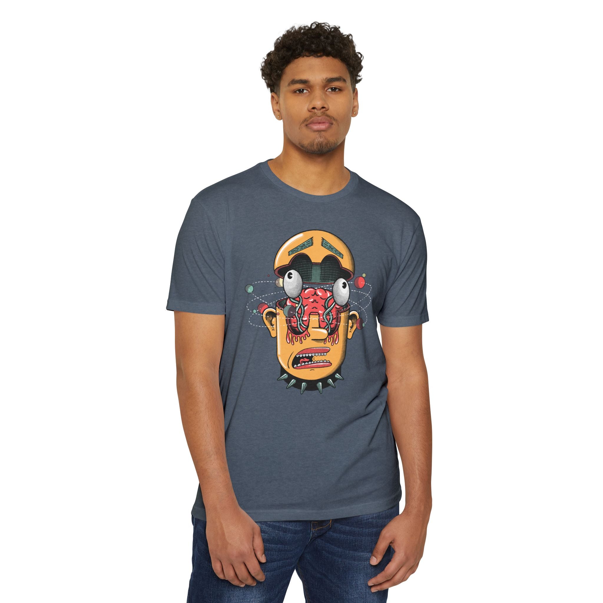 "The Center Cannot Hold" Cosmic Brain Sci-Fi Punk Graphic Tee - Trippy Existential Streetwear & Premium Next Level 6210 Shirt