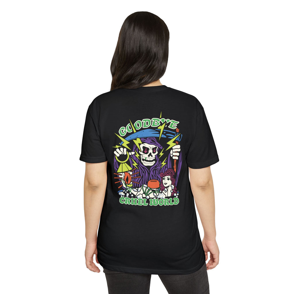 Goodbye Cruel World | Next Level 6210 Premium CVC T-Shirt | Goodbye Cruel World Edgy Streetwear Back Print Top