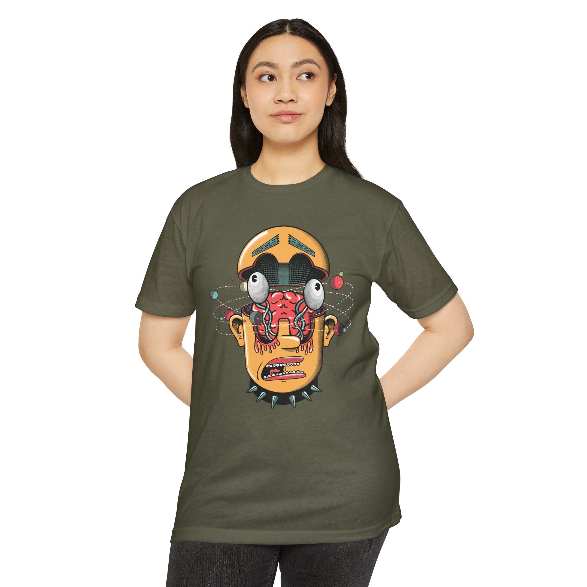 "The Center Cannot Hold" Cosmic Brain Sci-Fi Punk Graphic Tee - Trippy Existential Streetwear & Premium Next Level 6210 Shirt