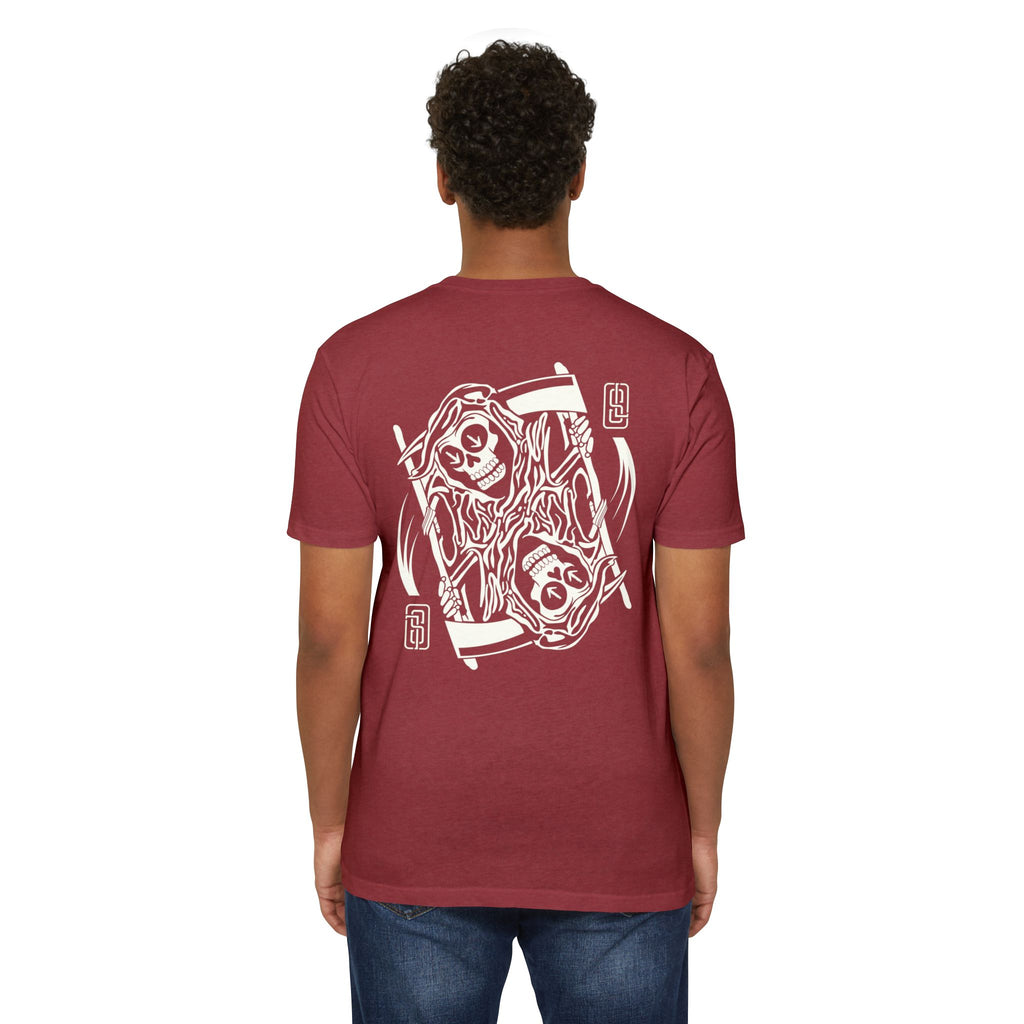 "Ouroboros" Grim Reaper Playing Card Graphic Tee - Gothic Tattoo Flash Skeleton Premium Next Level 6210 T-Shirt