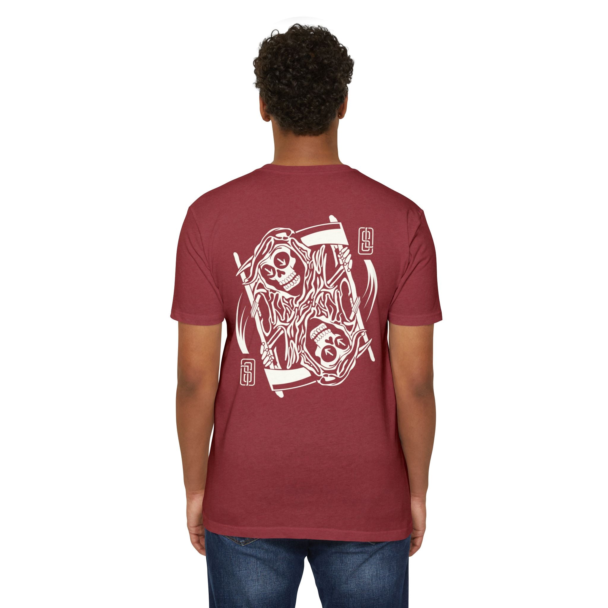 "Ouroboros" Grim Reaper Playing Card Graphic Tee - Gothic Tattoo Flash Skeleton Premium Next Level 6210 T-Shirt