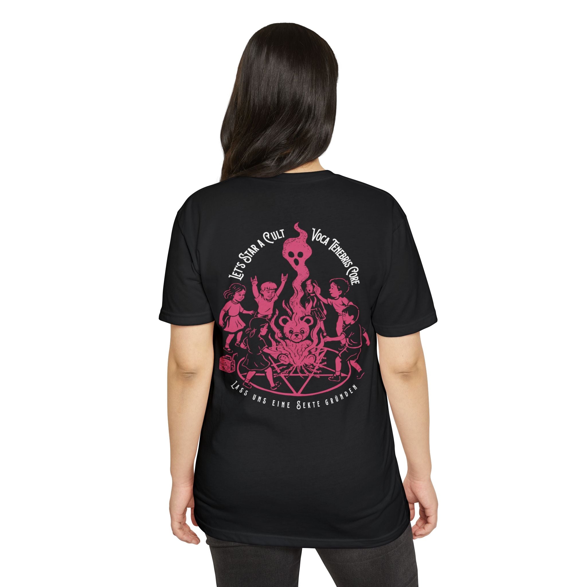 Let's Start A Cult Graphic Tee | Creepy Campfire Occult T-Shirt, Next Level 6210 Fitted Top, Vintage Pastel Grunge, Retro Dark Humor Shirt