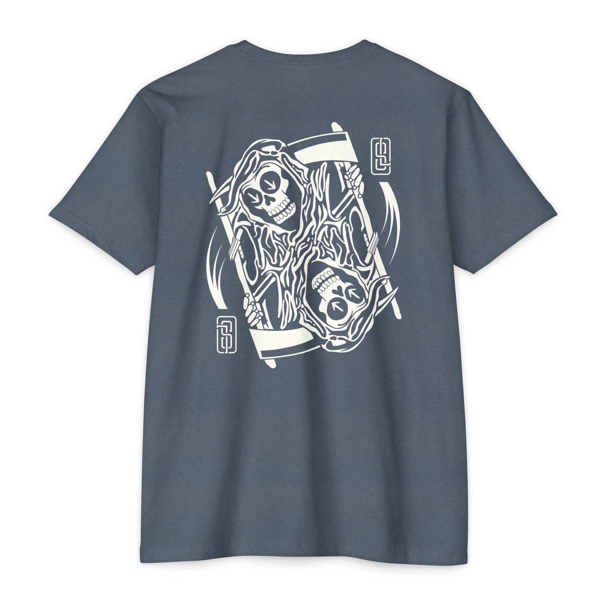 "Ouroboros" Grim Reaper Playing Card Graphic Tee - Gothic Tattoo Flash Skeleton Premium Next Level 6210 T-Shirt