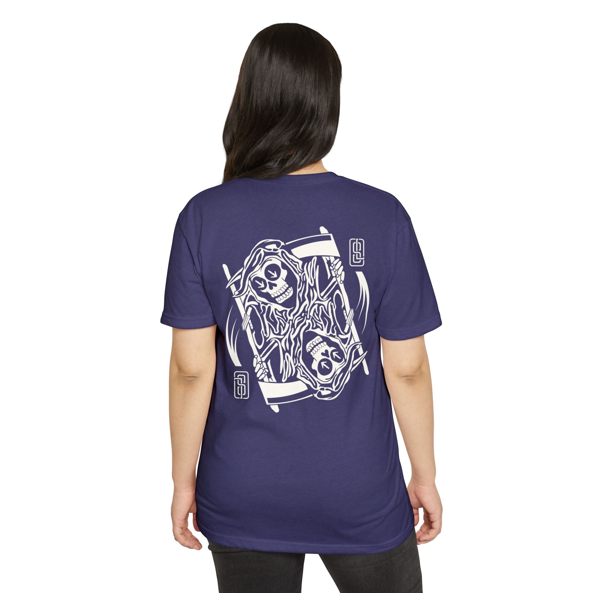 "Ouroboros" Grim Reaper Playing Card Graphic Tee - Gothic Tattoo Flash Skeleton Premium Next Level 6210 T-Shirt