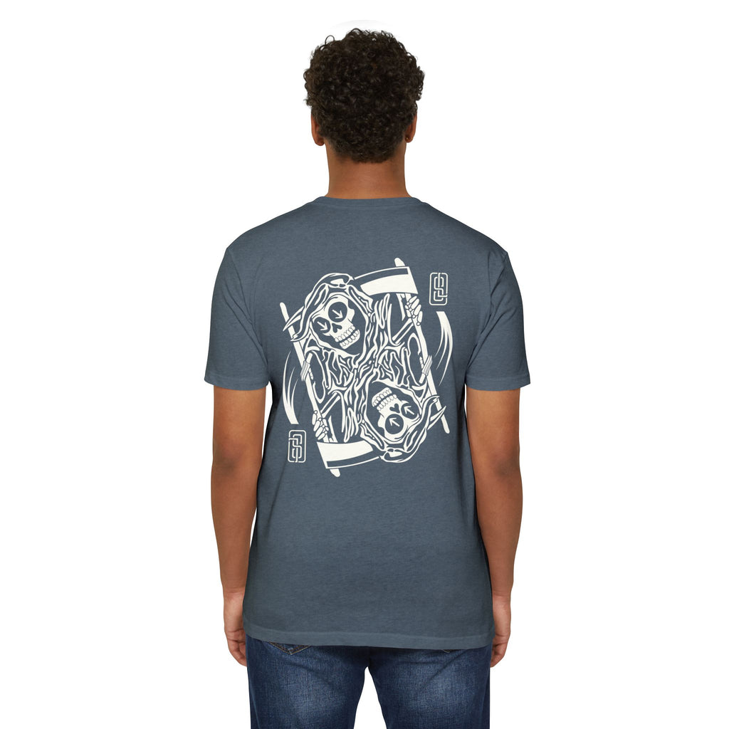 "Ouroboros" Grim Reaper Playing Card Graphic Tee - Gothic Tattoo Flash Skeleton Premium Next Level 6210 T-Shirt