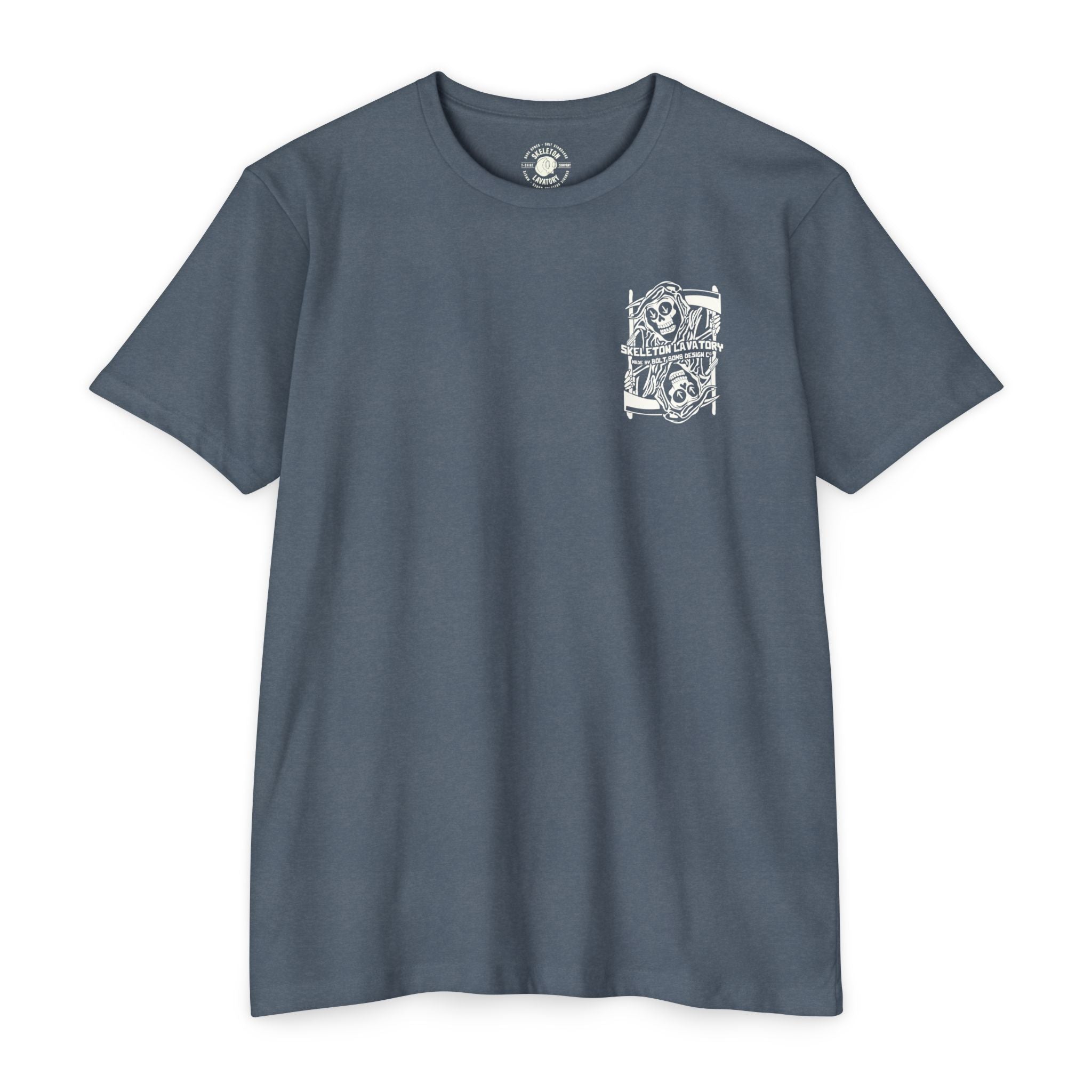 "Ouroboros" Grim Reaper Playing Card Graphic Tee - Gothic Tattoo Flash Skeleton Premium Next Level 6210 T-Shirt