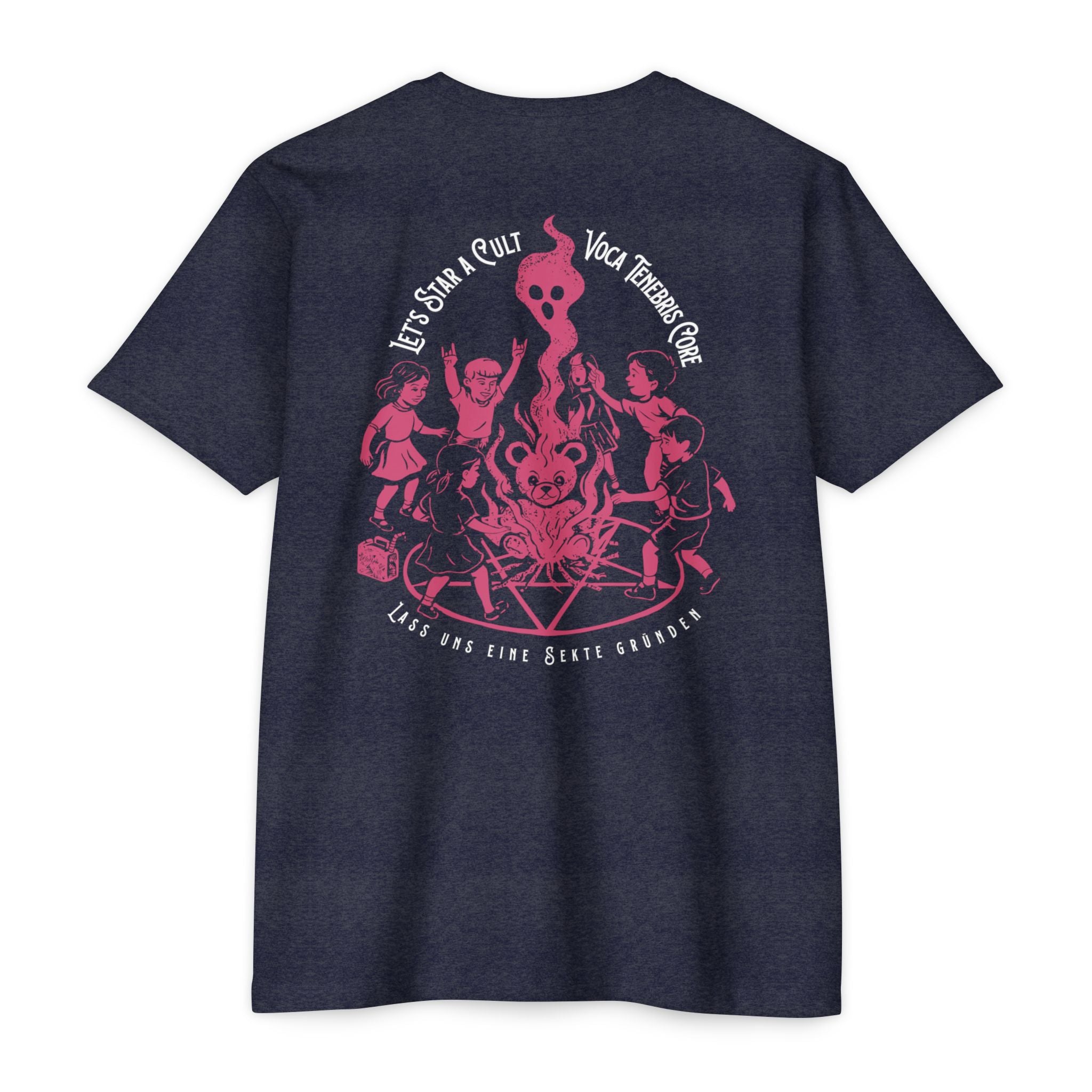 Let's Start A Cult Graphic Tee | Creepy Campfire Occult T-Shirt, Next Level 6210 Fitted Top, Vintage Pastel Grunge, Retro Dark Humor Shirt