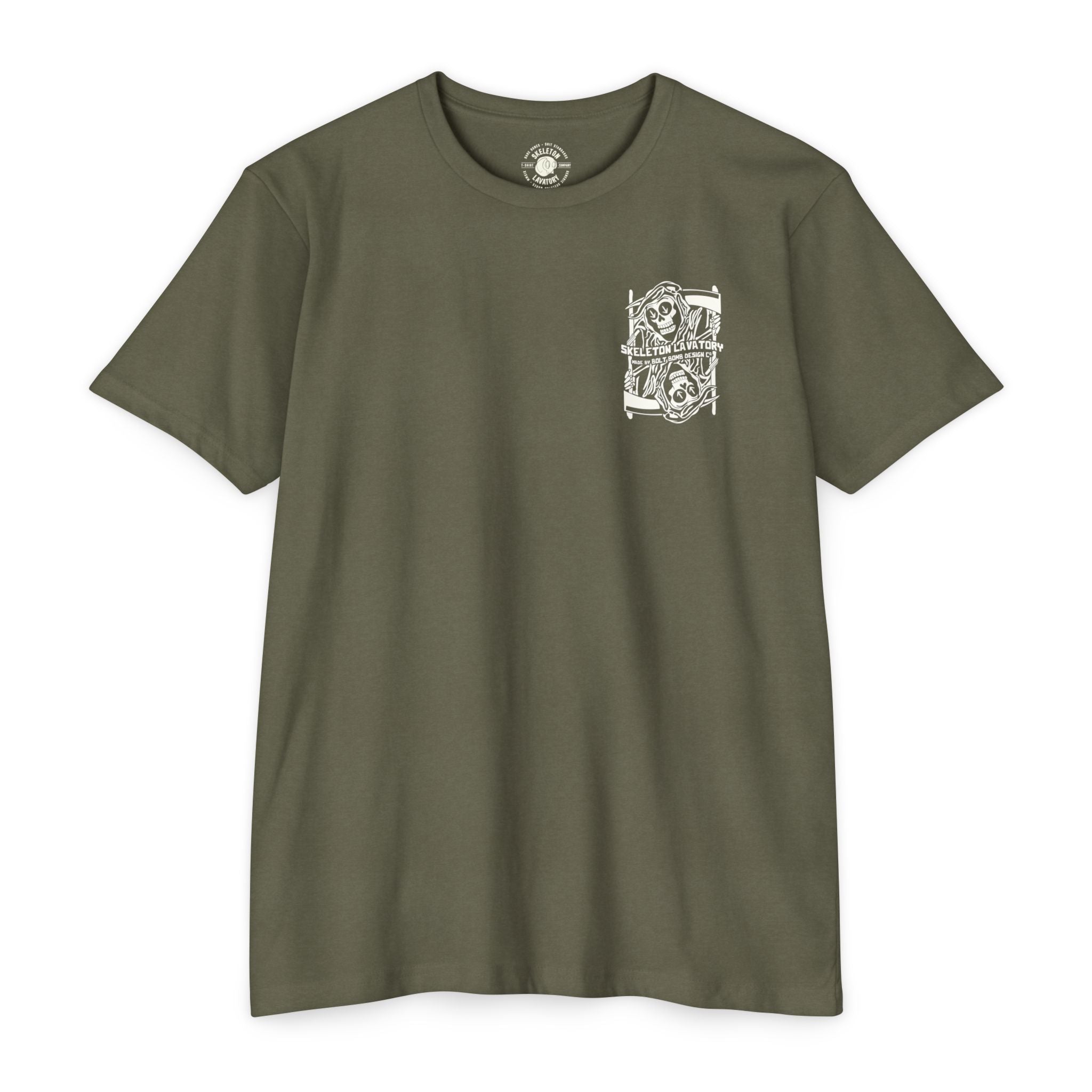 "Ouroboros" Grim Reaper Playing Card Graphic Tee - Gothic Tattoo Flash Skeleton Premium Next Level 6210 T-Shirt