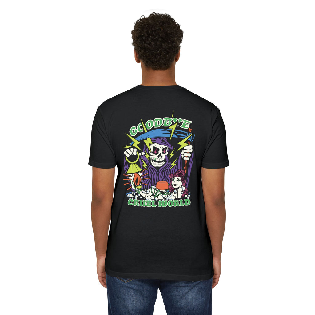 Goodbye Cruel World | Next Level 6210 Premium CVC T-Shirt | Goodbye Cruel World Edgy Streetwear Back Print Top