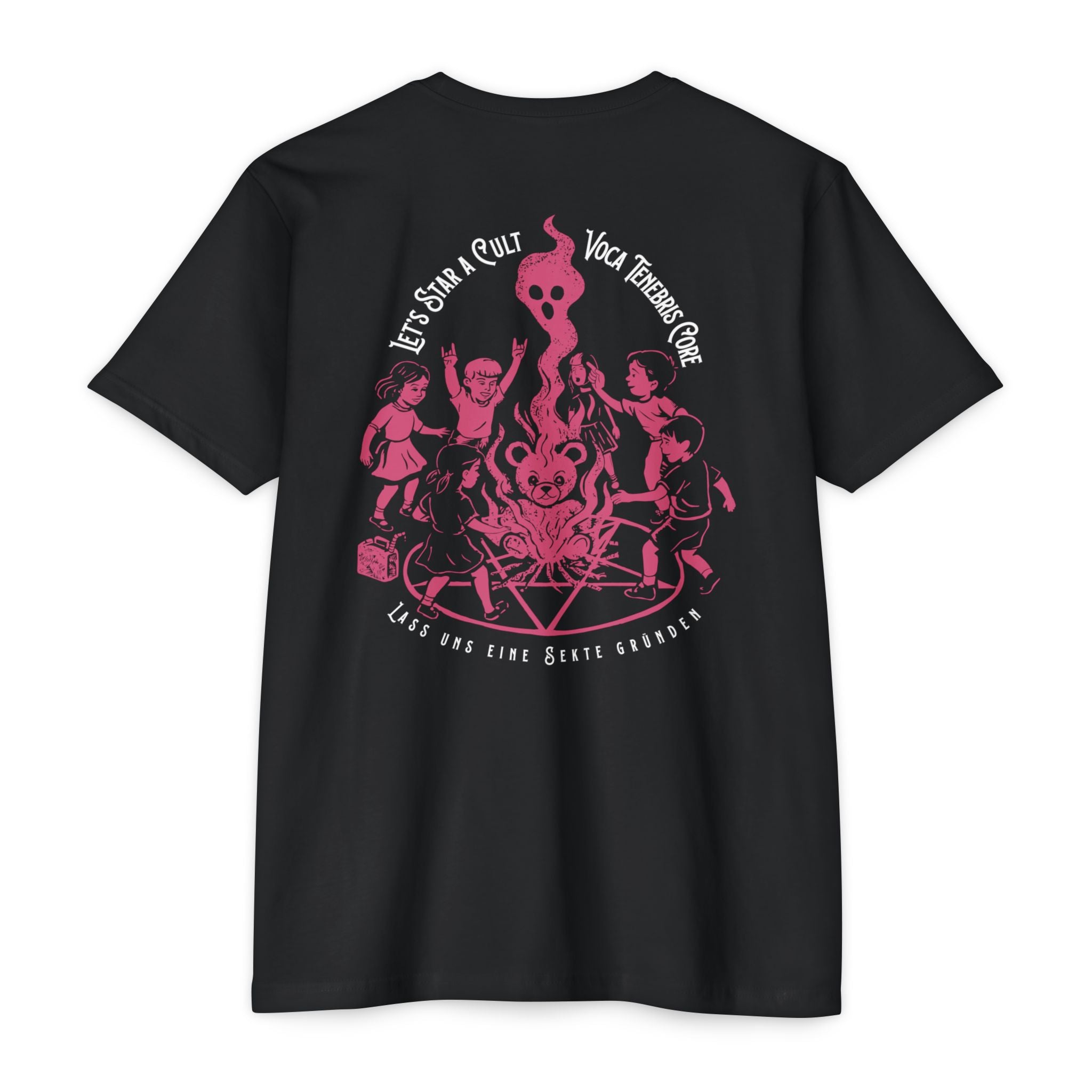 Let's Start A Cult Graphic Tee | Creepy Campfire Occult T-Shirt, Next Level 6210 Fitted Top, Vintage Pastel Grunge, Retro Dark Humor Shirt