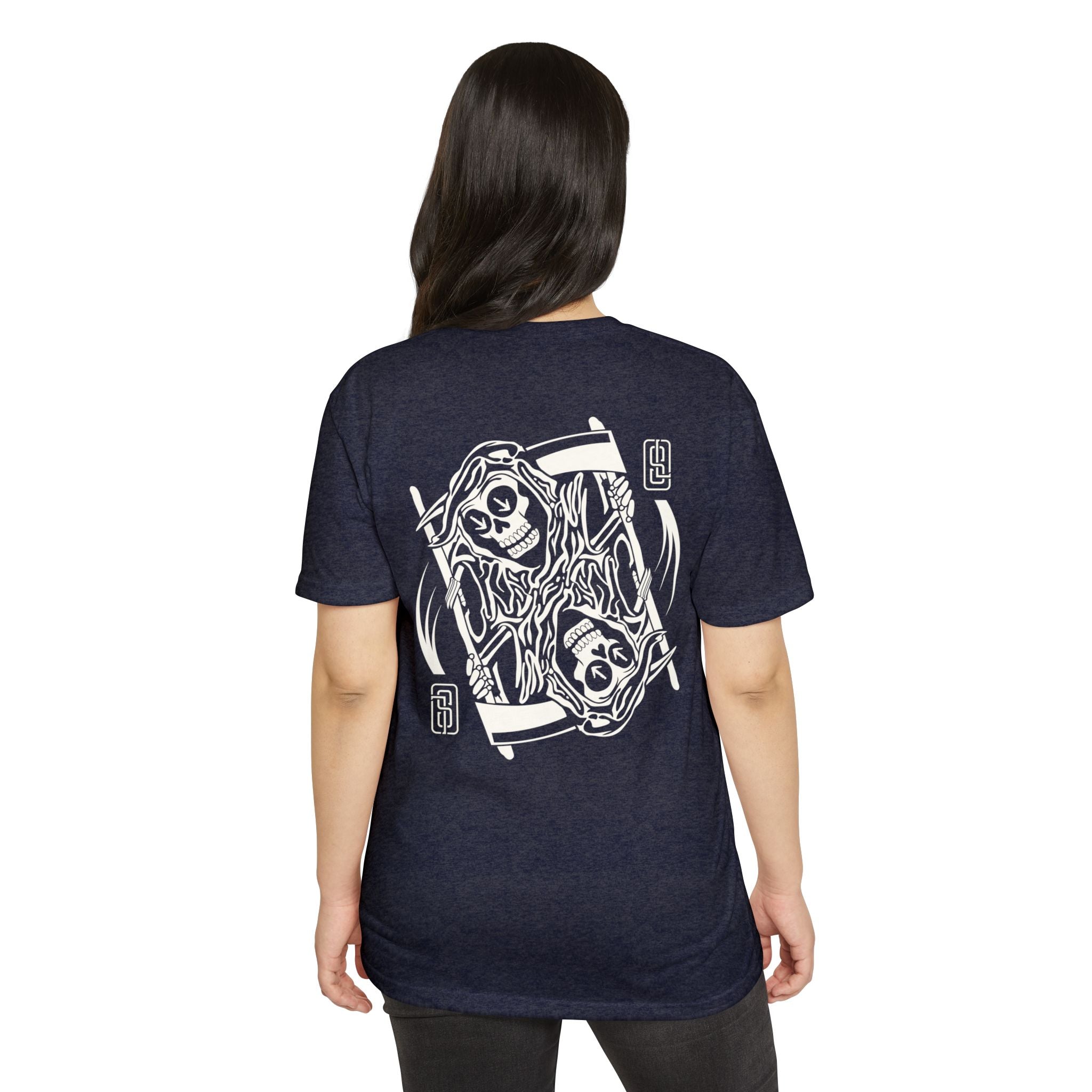 "Ouroboros" Grim Reaper Playing Card Graphic Tee - Gothic Tattoo Flash Skeleton Premium Next Level 6210 T-Shirt