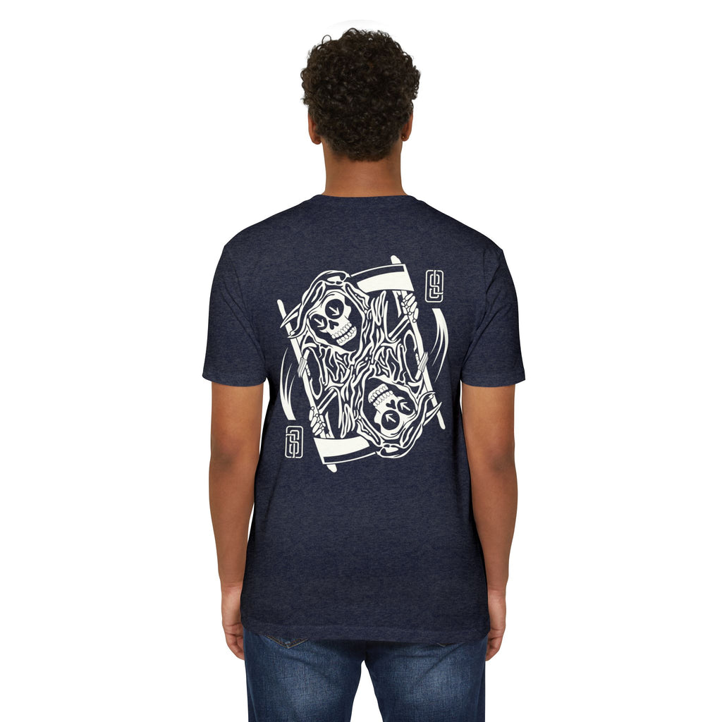 "Ouroboros" Grim Reaper Playing Card Graphic Tee - Gothic Tattoo Flash Skeleton Premium Next Level 6210 T-Shirt