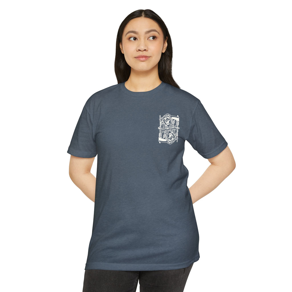 "Ouroboros" Grim Reaper Playing Card Graphic Tee - Gothic Tattoo Flash Skeleton Premium Next Level 6210 T-Shirt