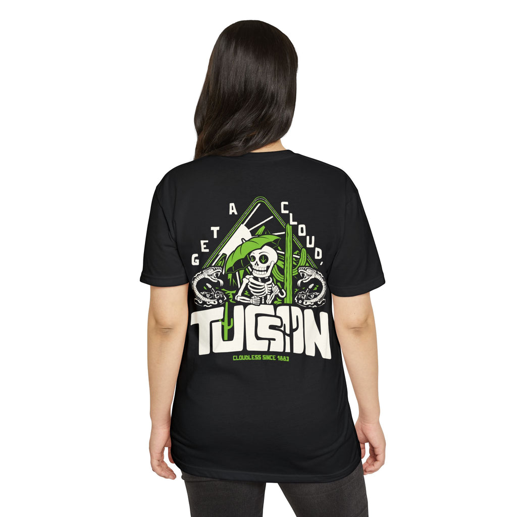 "Get a Cloud, Tucson" Graphic Tee | Retro Desert Rattlesnake T-Shirt, Next Level 6210 Fitted Top, Southwest Souvenir Vintage Grunge Tee