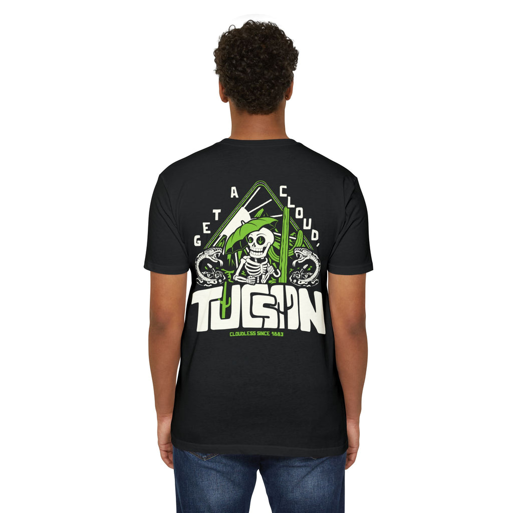 "Get a Cloud, Tucson" Graphic Tee | Retro Desert Rattlesnake T-Shirt, Next Level 6210 Fitted Top, Southwest Souvenir Vintage Grunge Tee