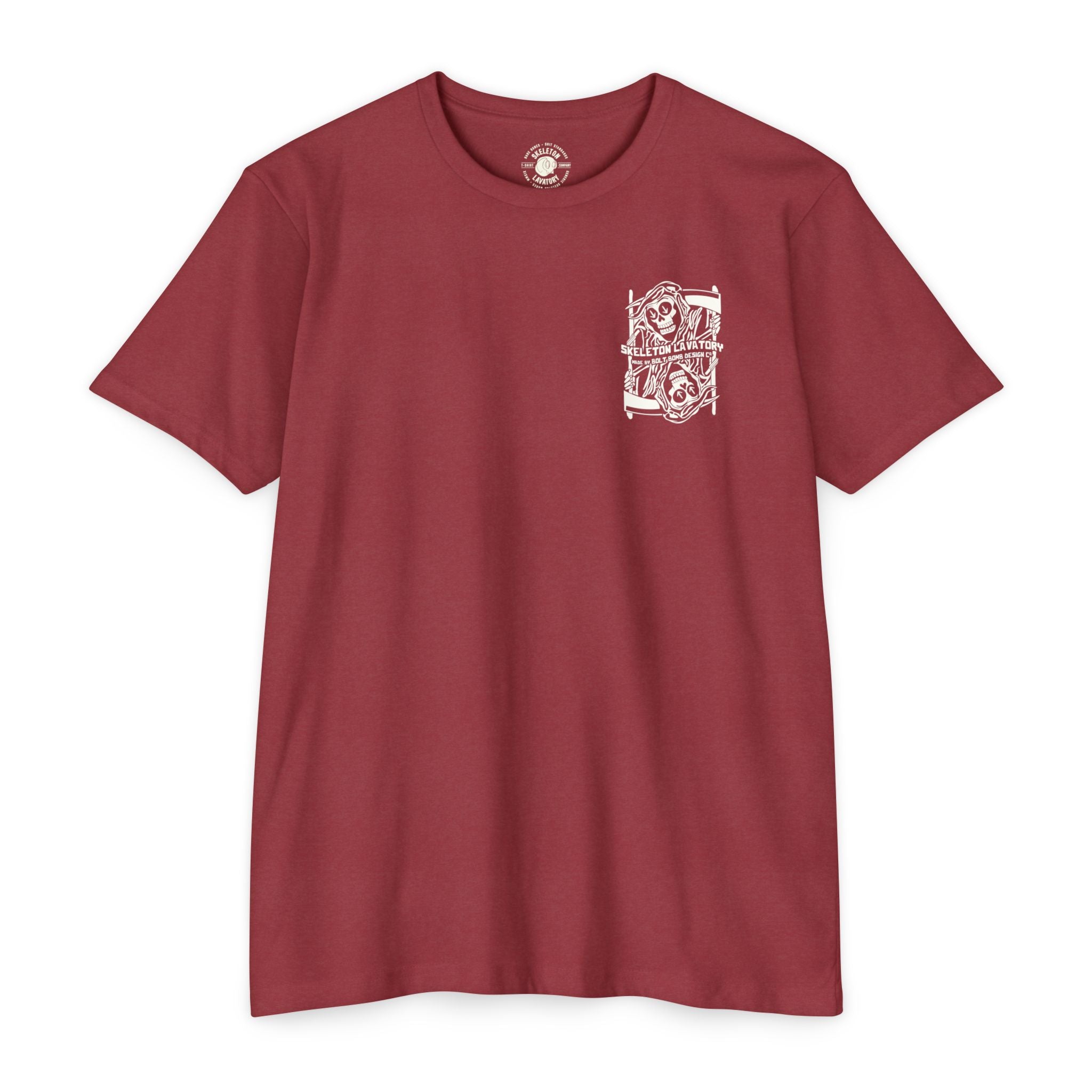 "Ouroboros" Grim Reaper Playing Card Graphic Tee - Gothic Tattoo Flash Skeleton Premium Next Level 6210 T-Shirt